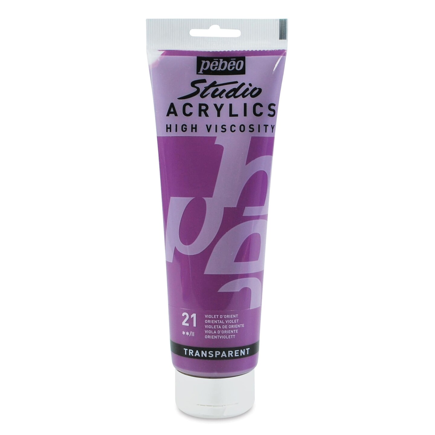 Pebeo High Viscosity Acrylics - Oriental Violet, 250 ml, Tube