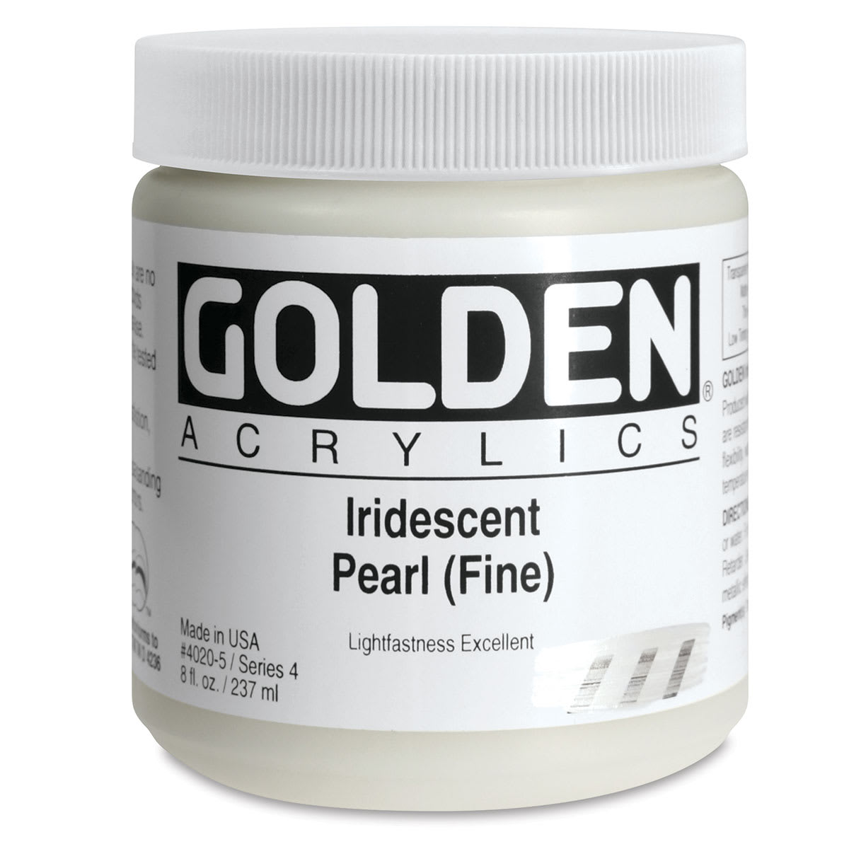 Golden Heavy Body Acrylic Paint - Iridescent Pearl (Fine), 8 oz Jar