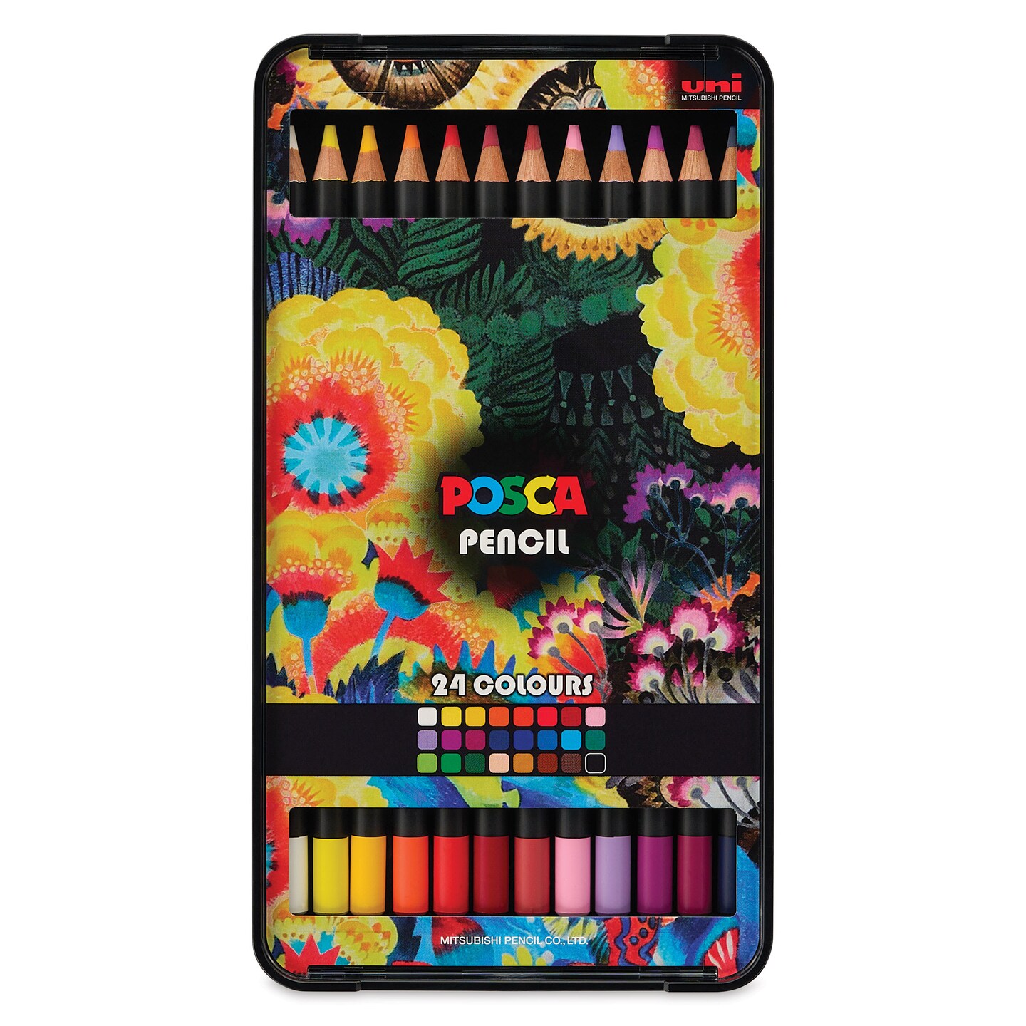 Posca Colored Pencils - Set of 24, Assorted Colors, Limited