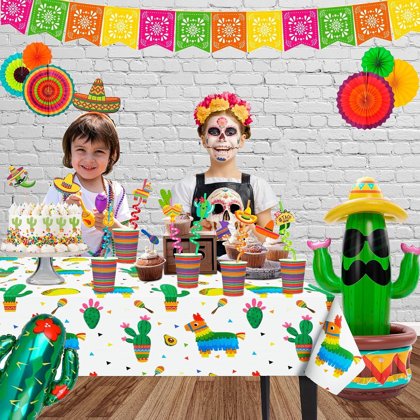 24PCS Mexican Fiesta Straws for Party Favors - Plastic Drinking Straws for Cinco De Mayo Party Supplies, Straws for Mexican Fiesta Taco Themed Party Straws for Kids Boys Girls Party Supplies