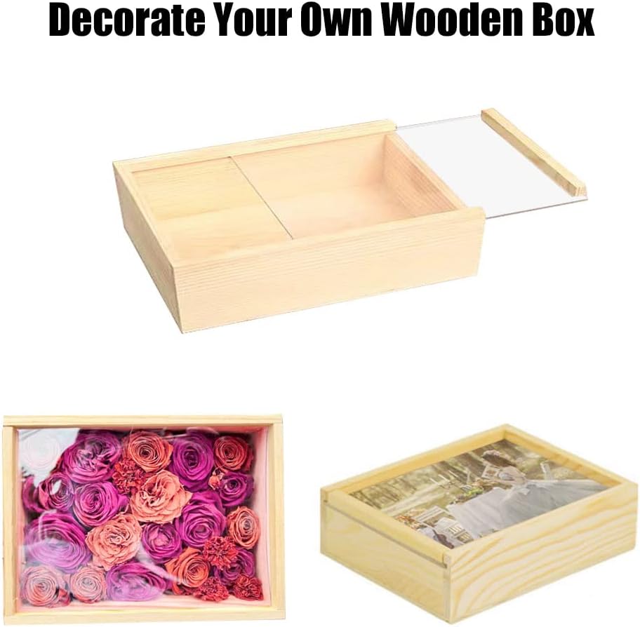 6 Pcs Wood Boxes for Crafts