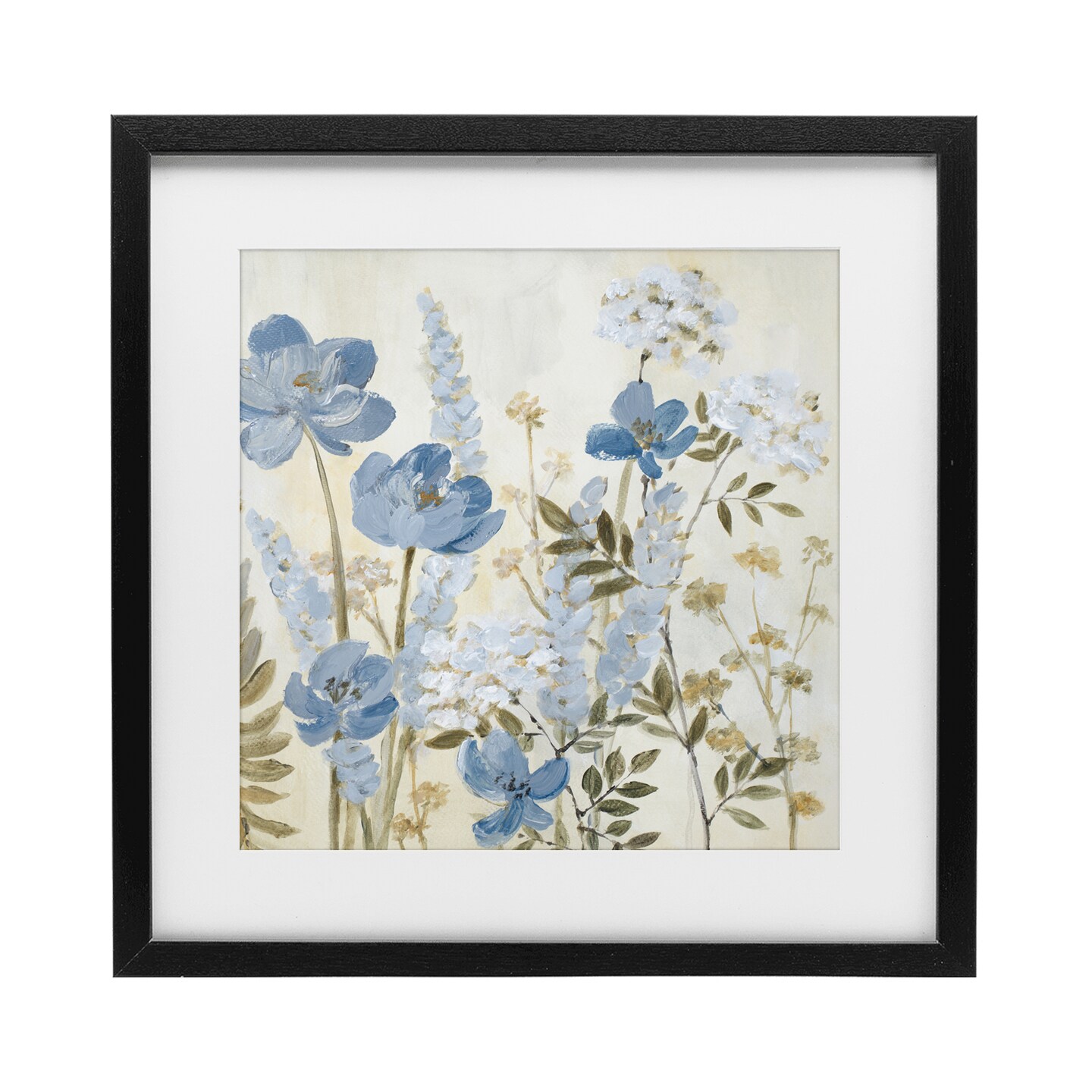 Stupell Industries Peace In The Blue Garden Framed Print Under Glass, design by Lanie Loreth