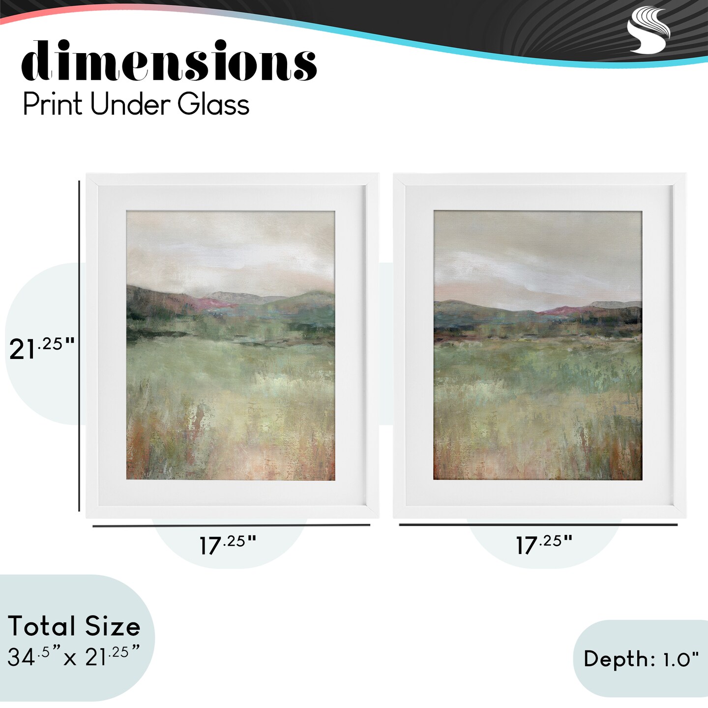 Stupell Industries Muted Glimpse of Spring 2pc Framed Print Under Glass Set, design by Carol Robinson