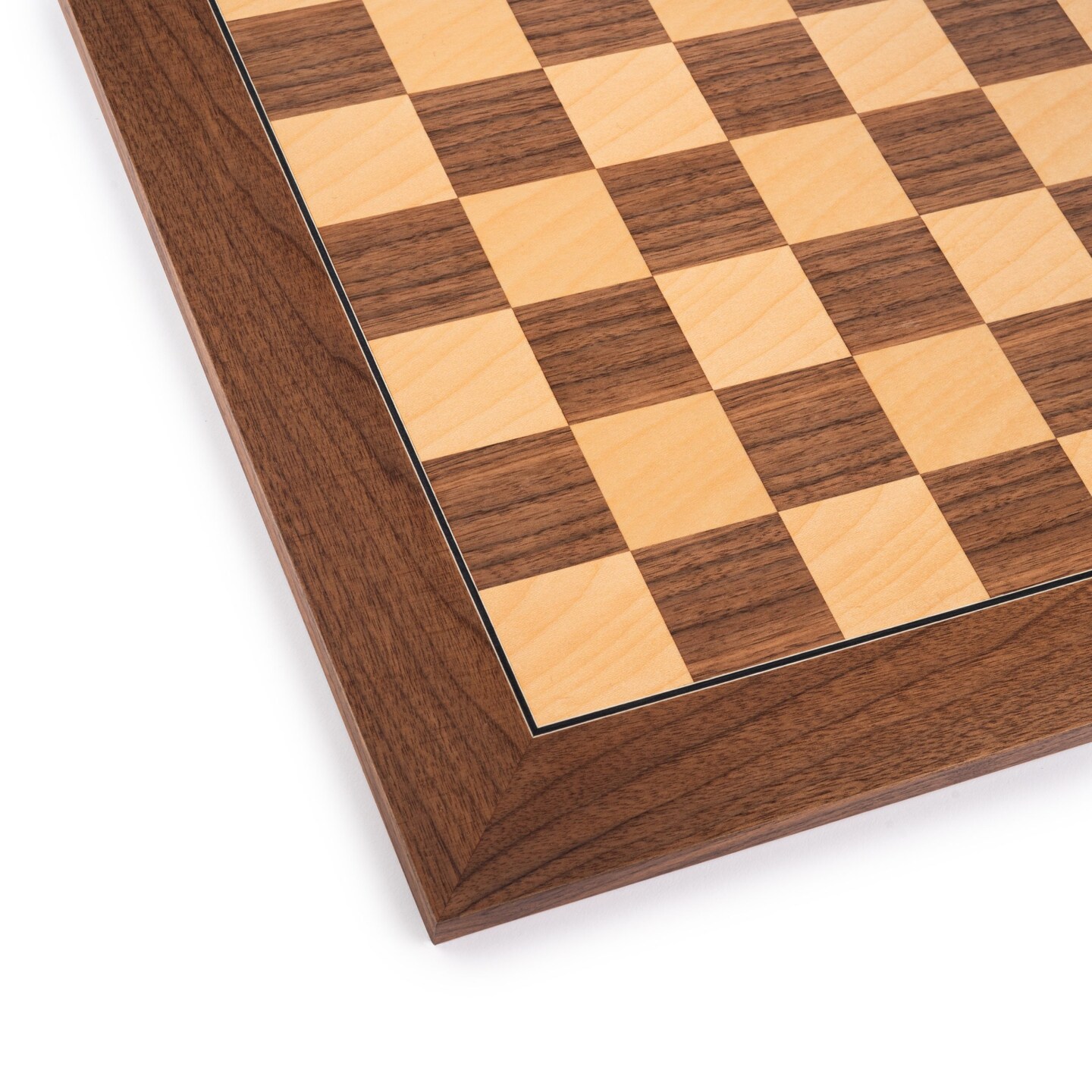WE Games Deluxe Walnut Wood Chessboard with Storage Box – Handmade in Spain, 20 in.
