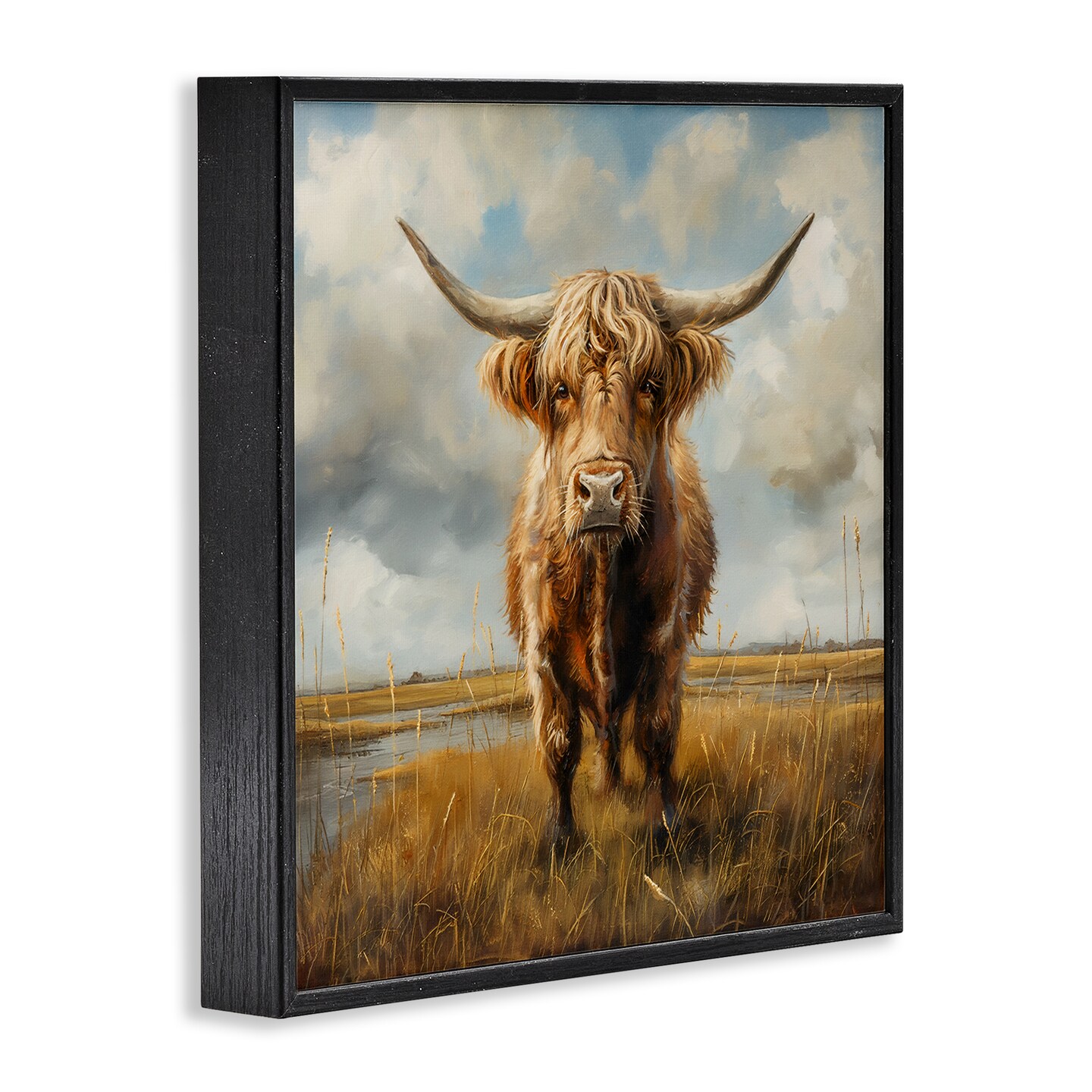 Stupell Industries Cattle on Scenic Farm Framed Giclee Wall Art Design by Steve Huntziker