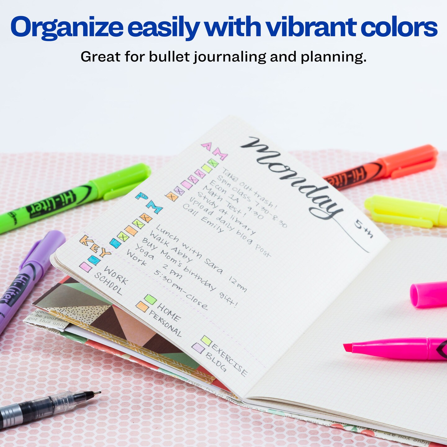 Avery Pen-Style Highlighters, 6 Assorted Colors Per Pack, 4 Packs, 24 Highlighters Total (23565)