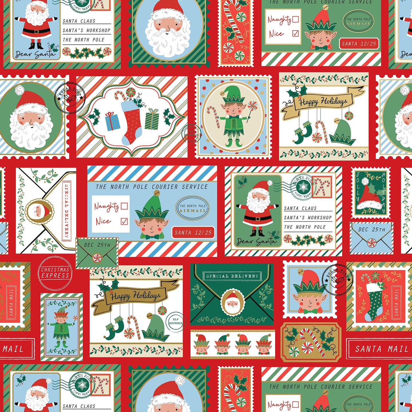 Pack/6 Rolls: North Pole Bound Gift Wrap - Jumbo Roll (30&#x22; x 10 ft.)
