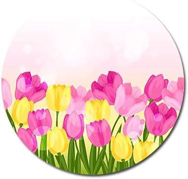 Set of 4 Delicate Flowers Round Coaster