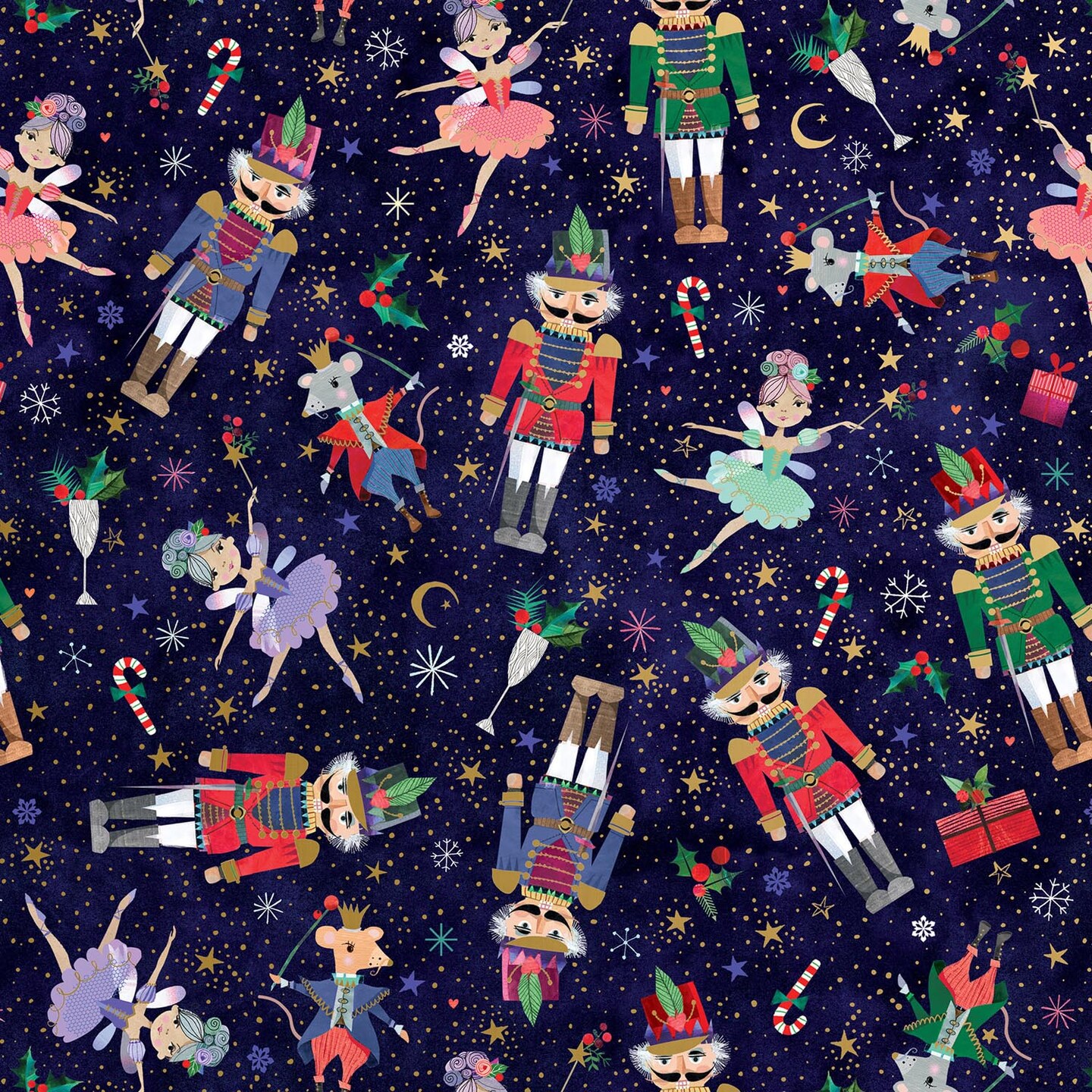 Pack/6 Rolls: Nutcracker Ballet Gift Wrap - Jumbo Roll (30&#x22; x 10 ft.)