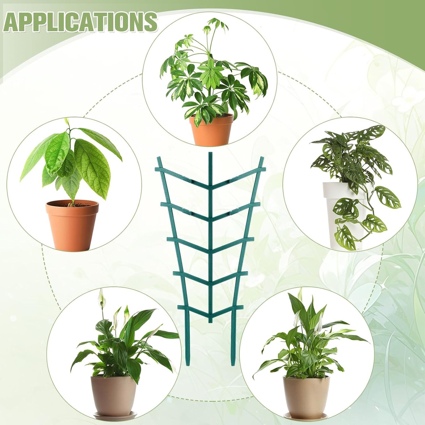 50 Pack Plant Trellis for Pots Garden Trellis for Potted Plants