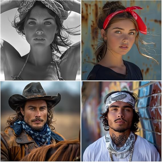 100% Cotton 10 Pack Fine Bandanas