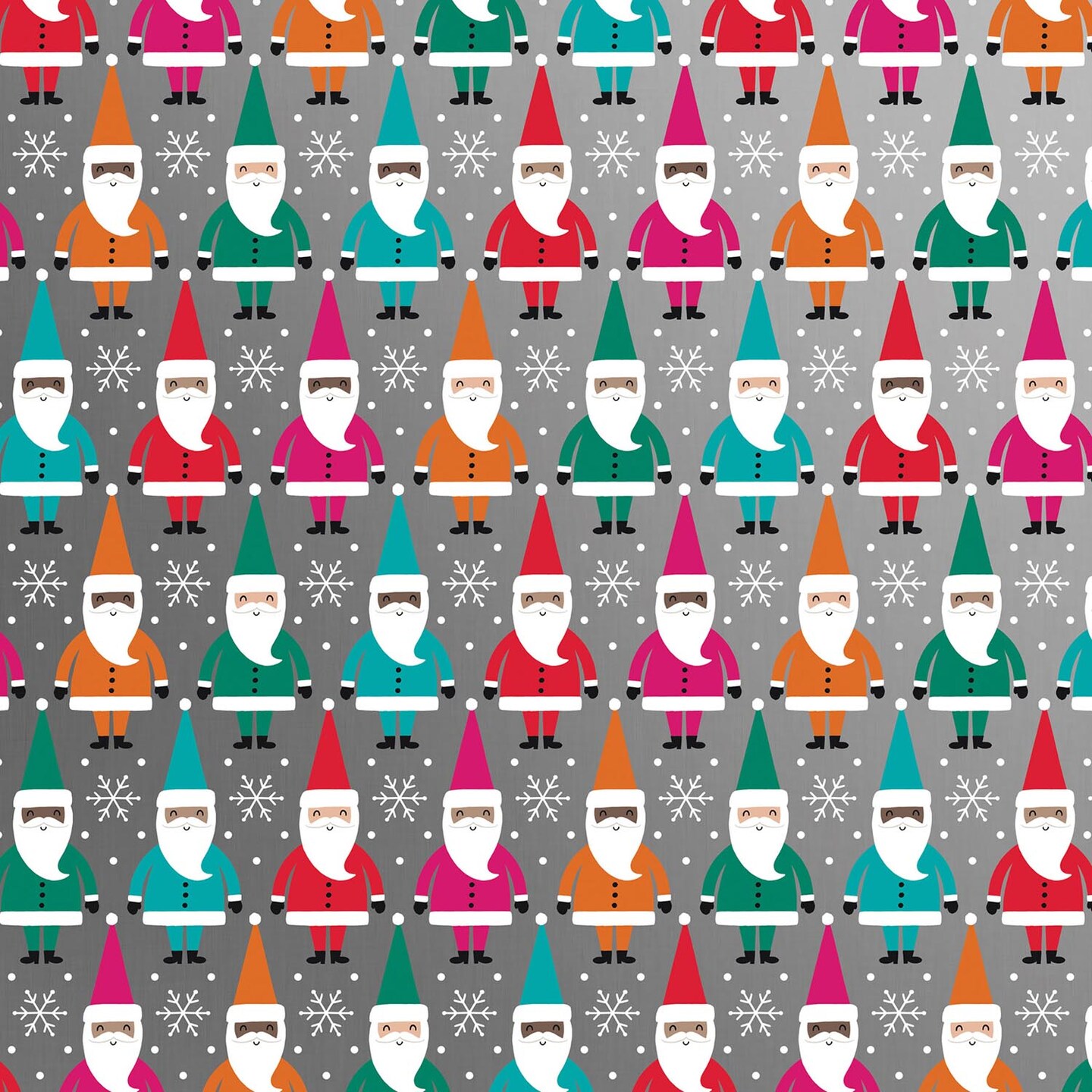 Pack/6 Rolls: Bright Santa Gift Wrap - Jumbo Roll (30&#x22; x 10 ft.)