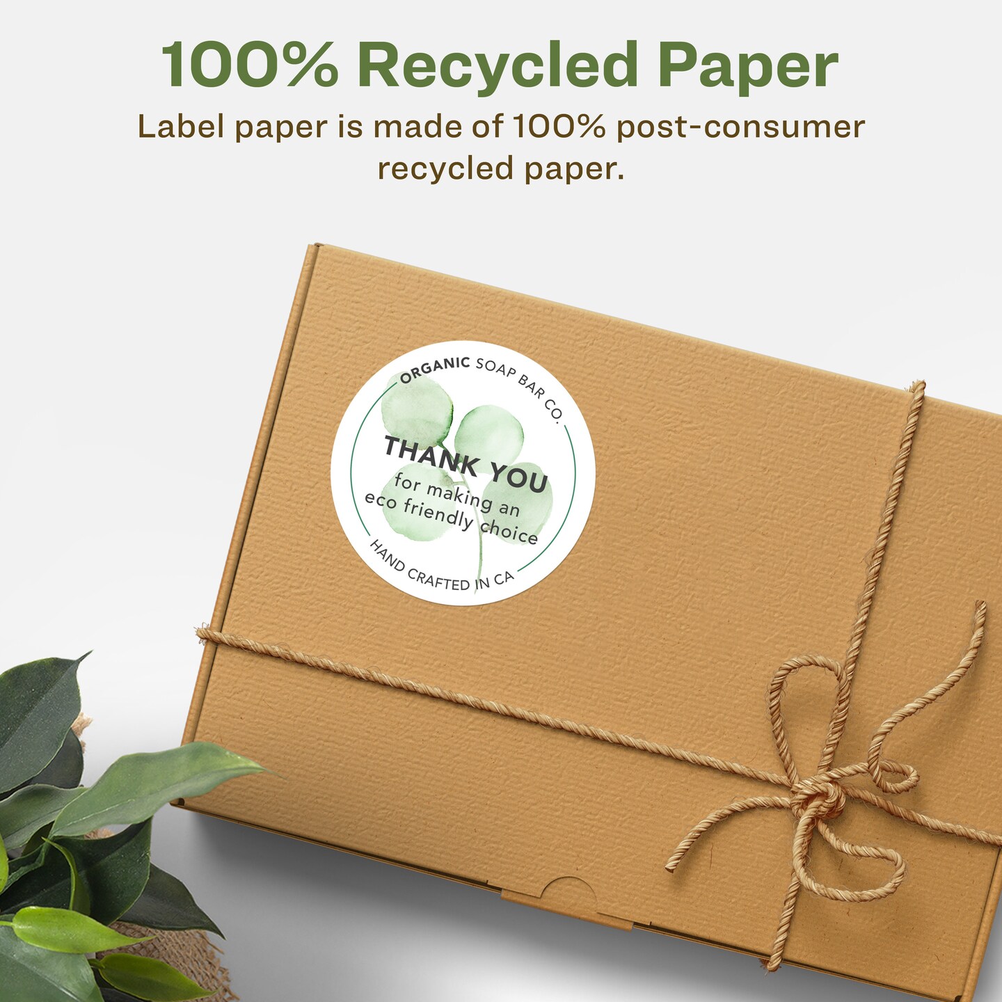 Avery Recycled Matte White Labels,  3&#x22; diameter Round
