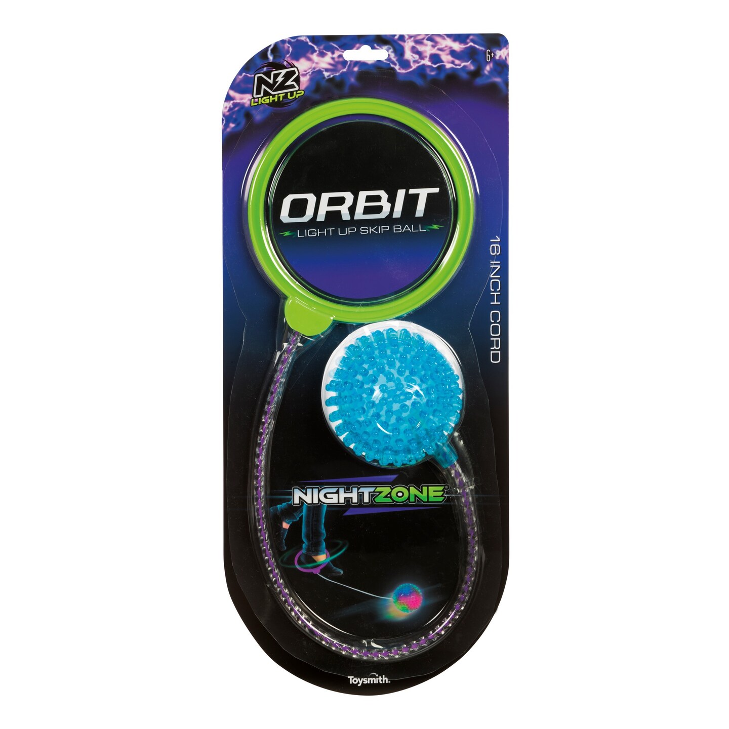 Toysmith NightZone Orbit Light Up Skip Ball - Colors Vary