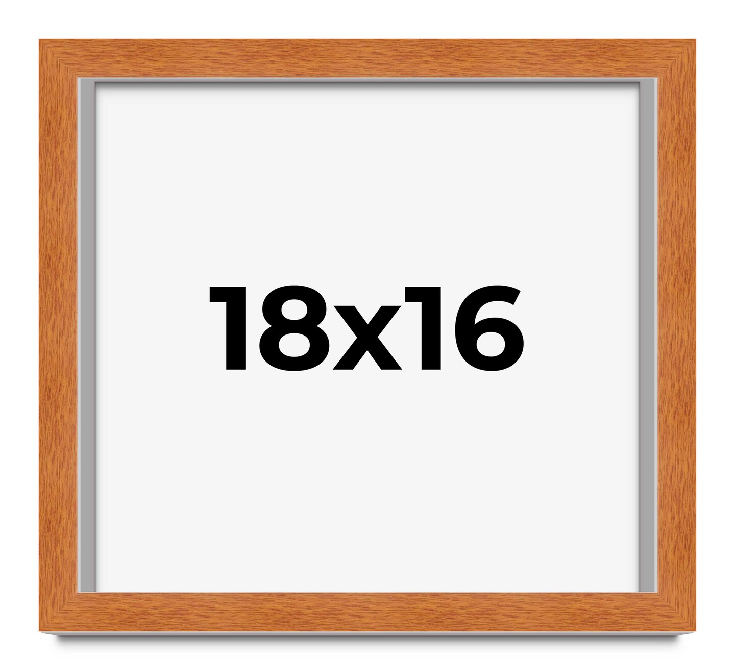 Flat Brown Picture Frame - UV Acrylic, Backing Board, Hanging Hardware Included