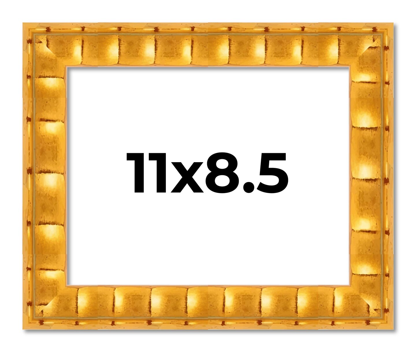 11x8.5 Bamboo Picture Frame with UV-Resistant Acrylic &#x26; Acid Free Backing, Available in  4 Finishes - Brown, Black, Gold, and Natural