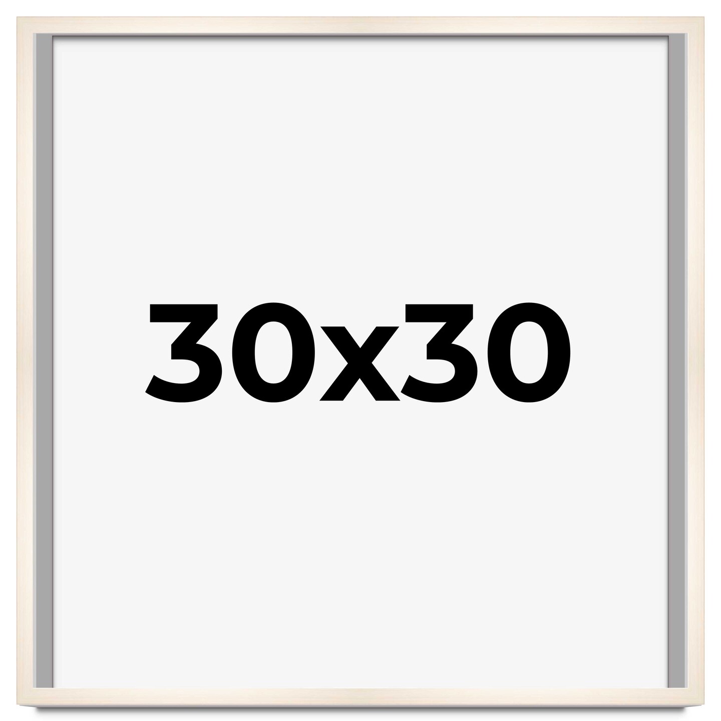 Square Minimalist White Picture Frame - UV Acrylic, Foam Board Backing, Hanging Hardware