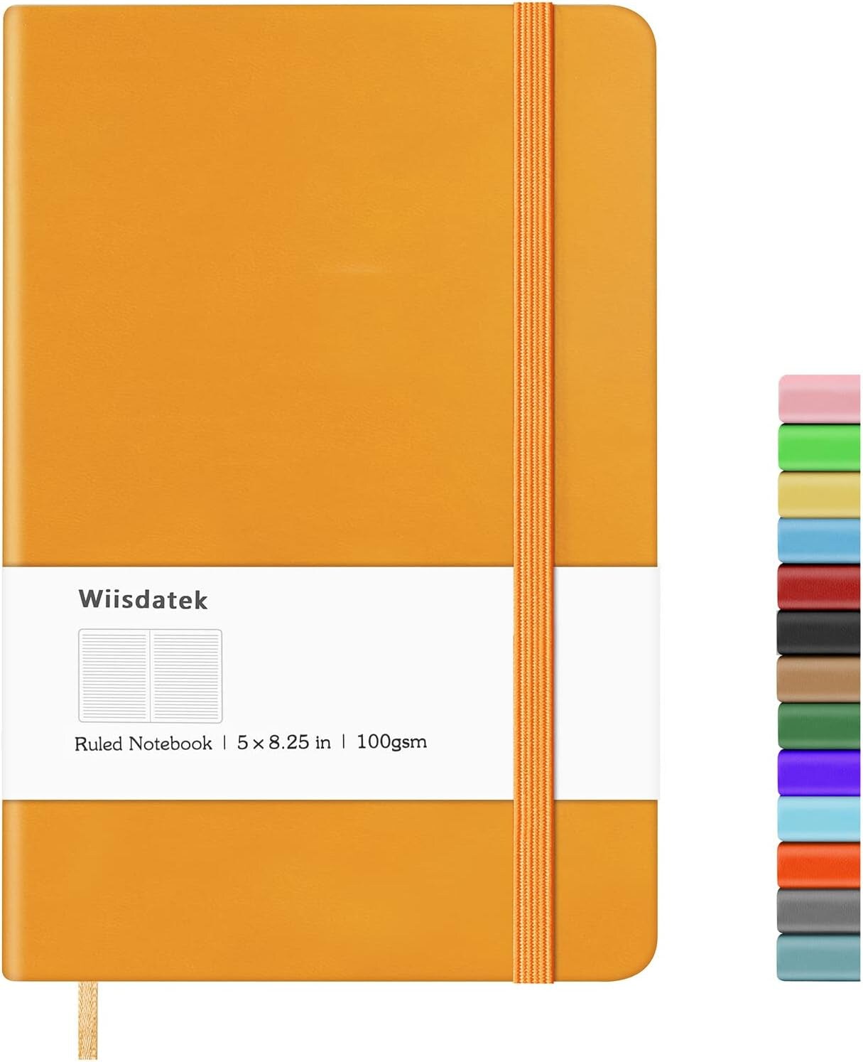 Notebook Journal, Lined Hard Cover,100Gsm Premium Thick Paper with Inner Pocket for Writing Note Taking Office School,5&#x22;&#xD7;8.25&#x22;(Yellow)