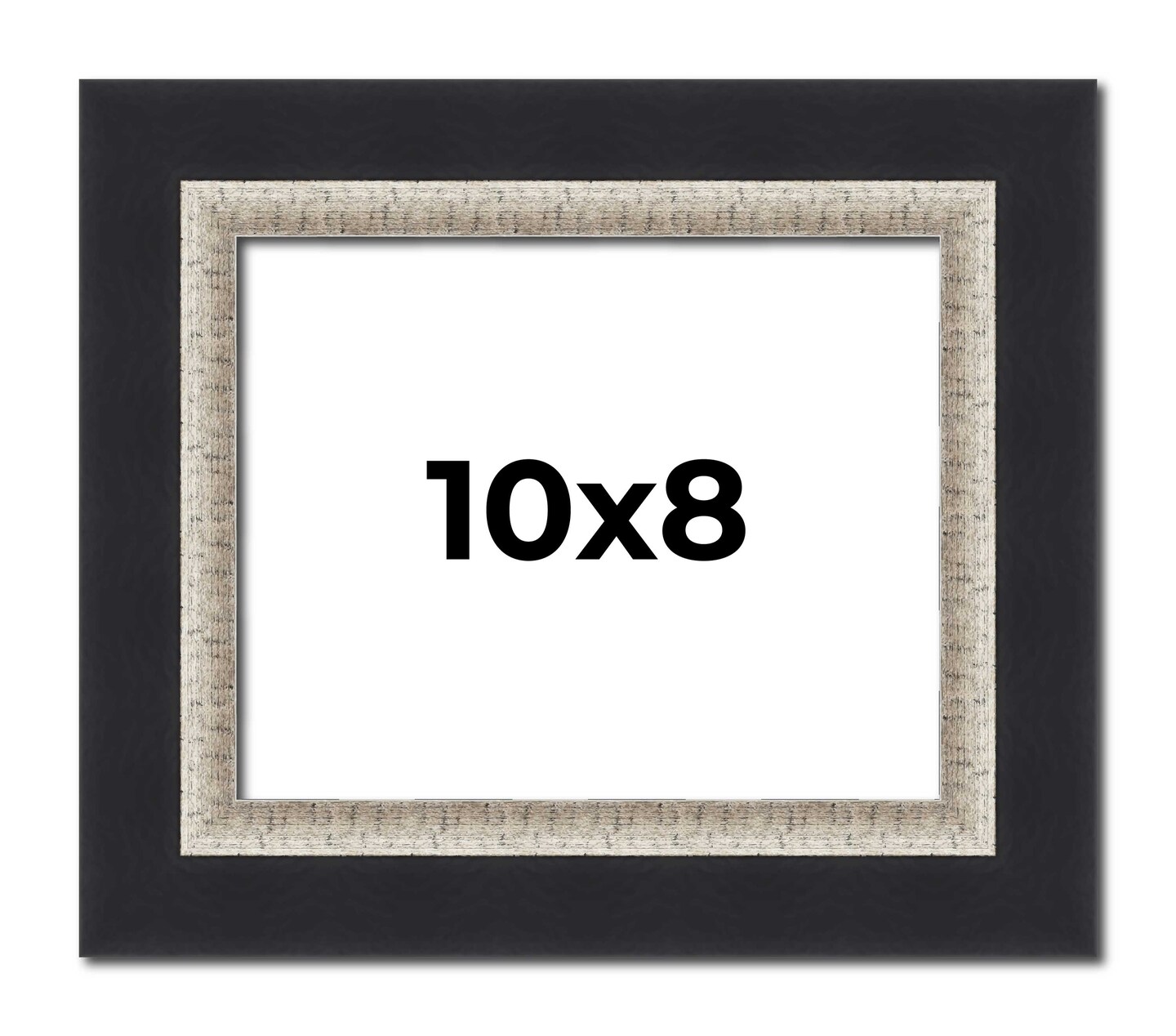 Photo Size Embellished Black Picture Frame - UV Acrylic, Foam Board Backing, Hanging Hardware
