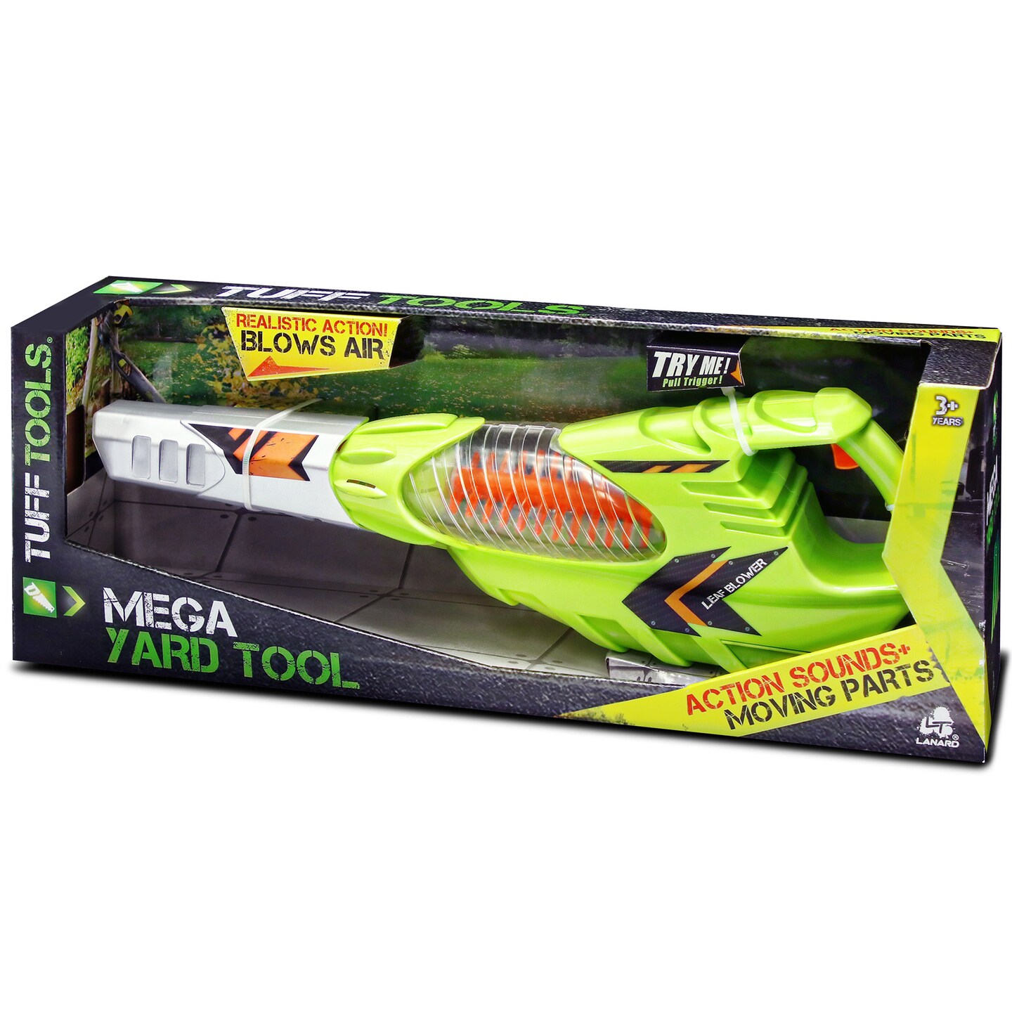 Lanard Tuff Tools: Leaf Blower - Kids Lights &#x26; Sound Toy, Blows Air, Mega Yard Tool, Realistic Action Yard Work Toy, Battery Powered, Ages 3+