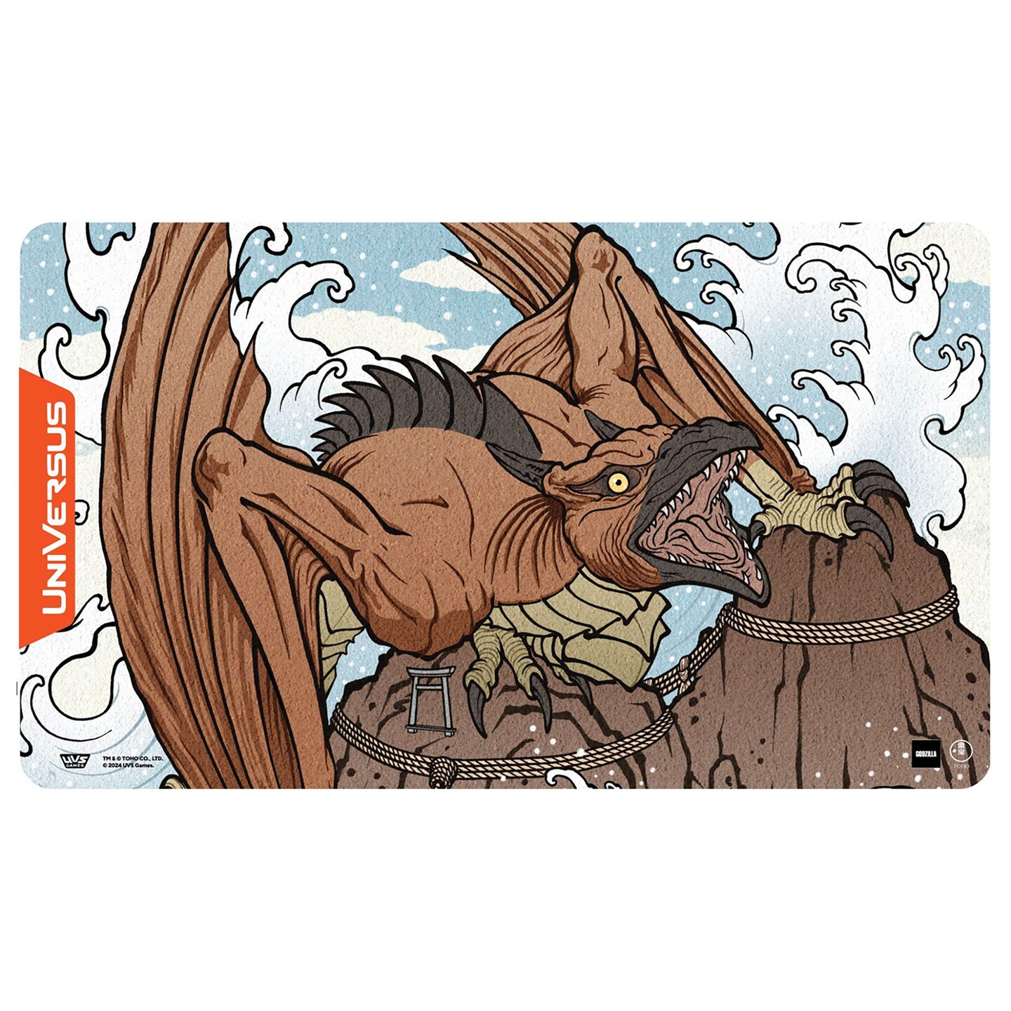 UniVersus Godzilla Challenger Series - Rodan Playmat - 24 x 14&#x22; Neoprene Mat, Tabletop Card Game Accessory, UVS Games, Officially Licensed