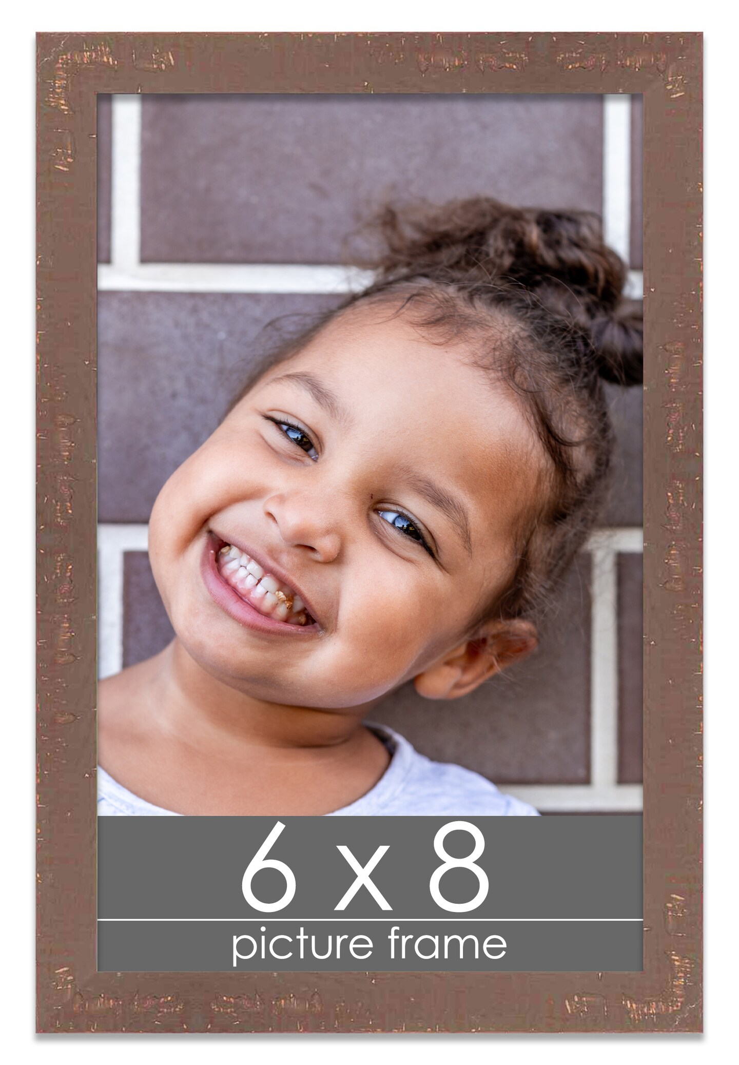 6x8 Shabby Chic Picture Frame with UV-Resistant Acrylic & Acid