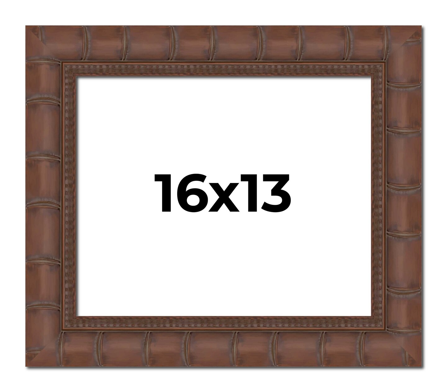16x13 Wide Bamboo Picture Frame with UV-Resistant Acrylic & Acid Free Backing, Available in 4 Finishes - Brown, Black, Silver, and Natural
