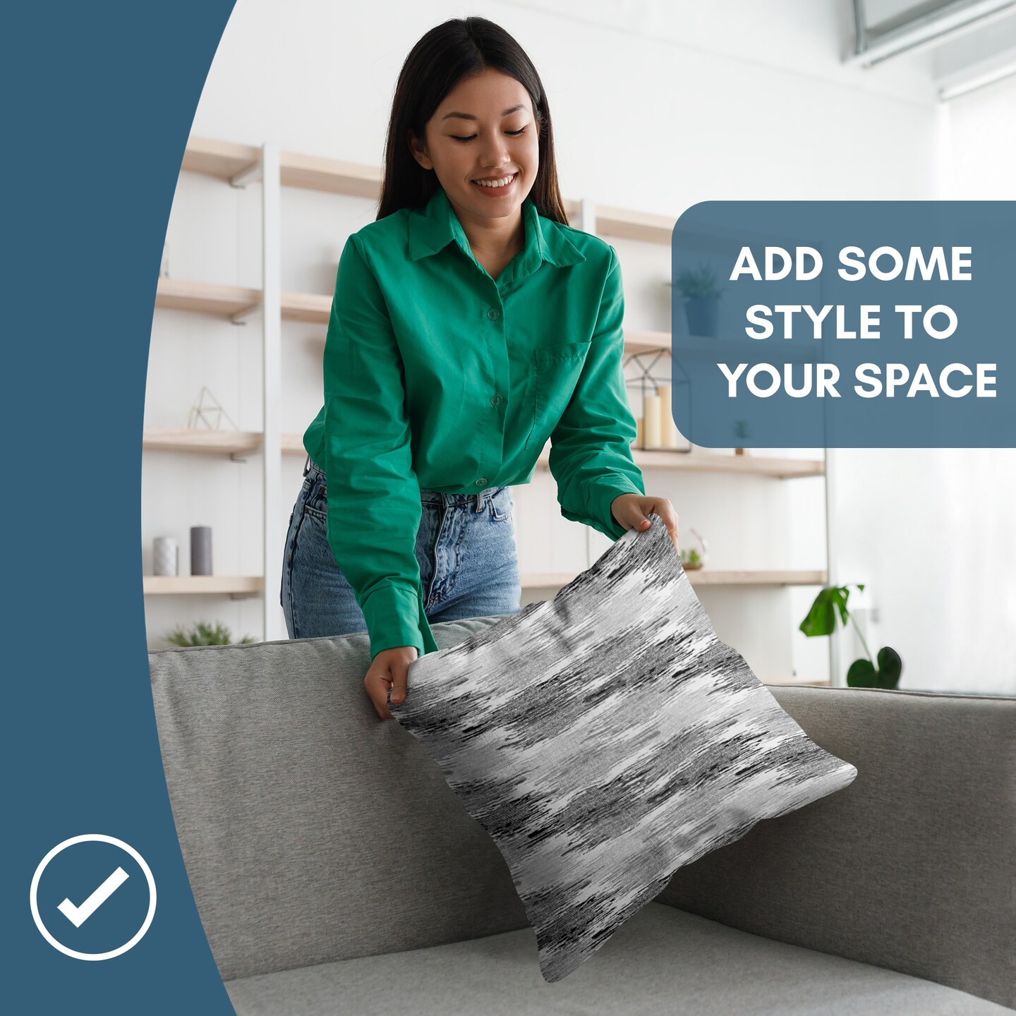 Americanflat Abstract Blurred Throw Pillow with Premium Polyester