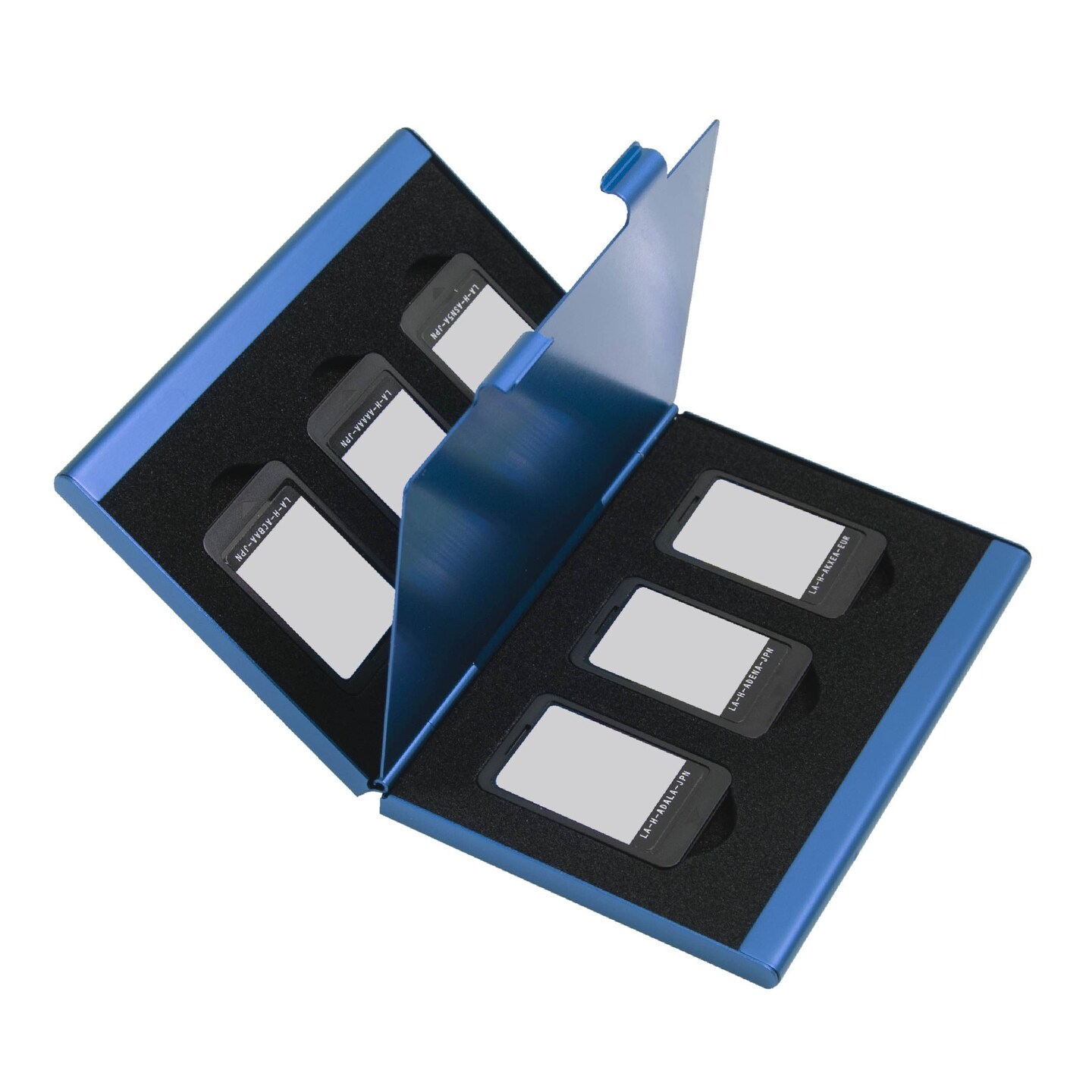For Nintendo Switch Game Case, Game Cards Storage Holder with 6 SD Slots for OLED Model Accessories, Blue