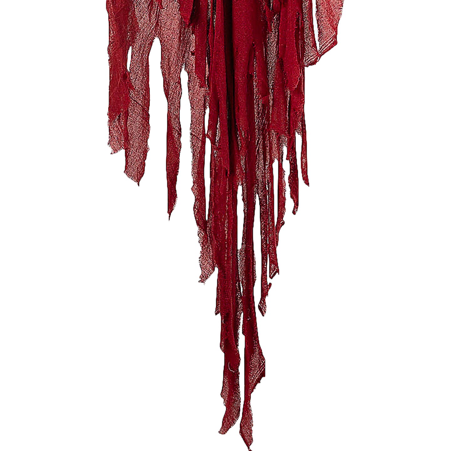 Light Up Skeletal Reaper in Red Robes Halloween Hanging Decoration 66 3/4&#x22;