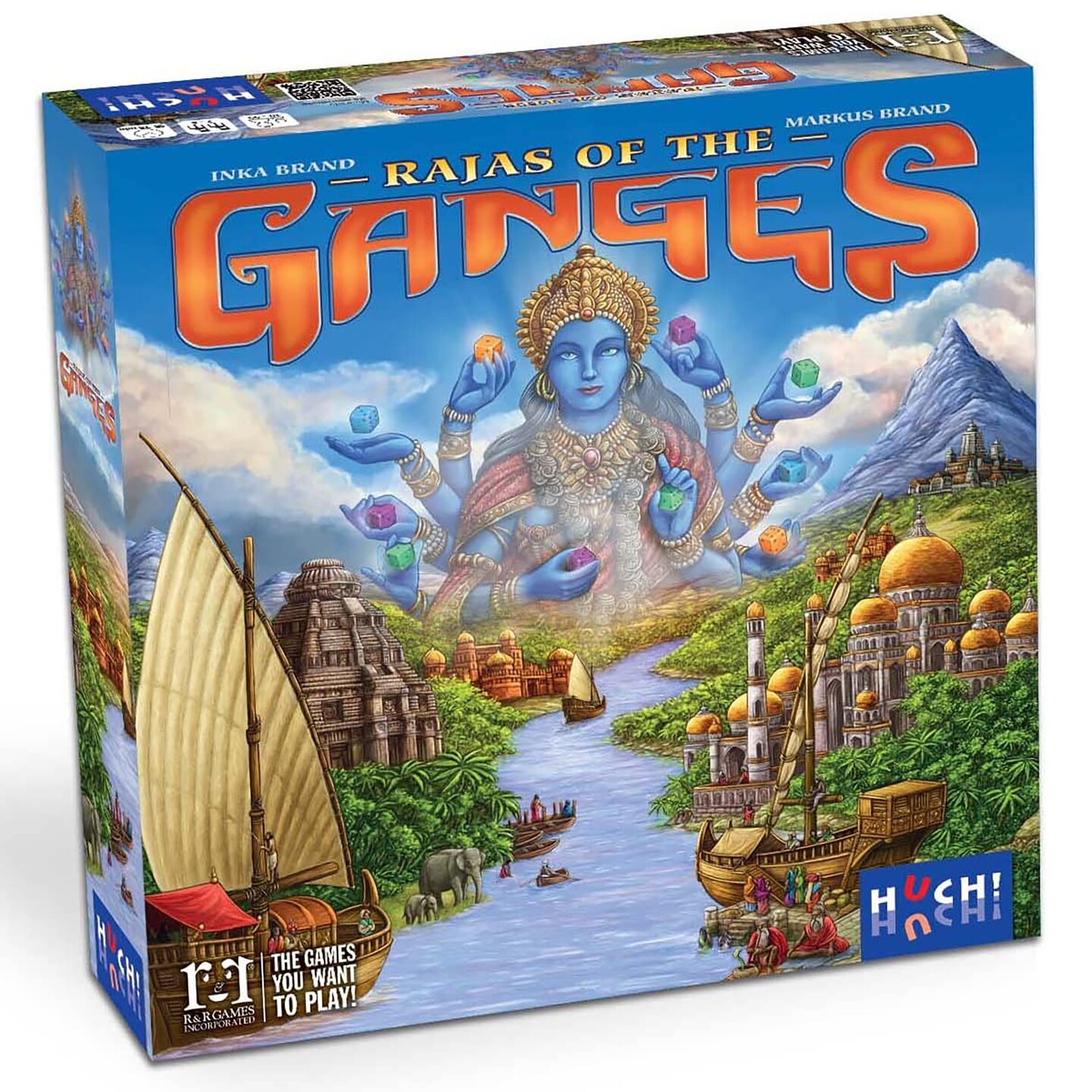 Rajas of the Ganges - R&#x26;R Games, 16th Century India Worker Placement Dice &#x26; Board Game, Ages 12+, 2-4 Players, 60 Min