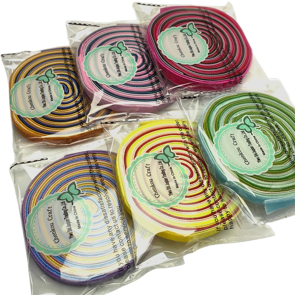 30 Yards 3/8&#x22; Velvet Ribbon Total 30 Colors Assorted Lots Bulk (Multicolored, 3/8&#x22;(10mm))