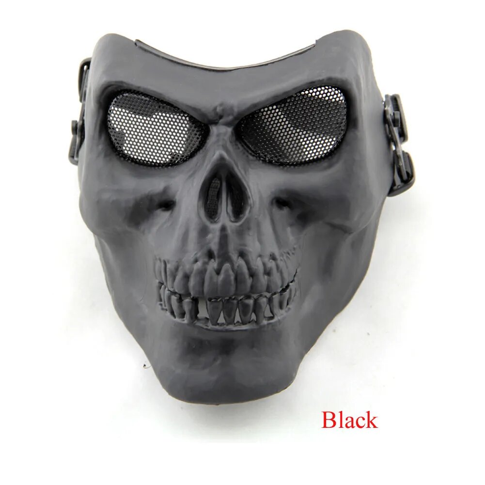 Kitcheniva Super Real Skeleton Half Face Mask Halloween Costume