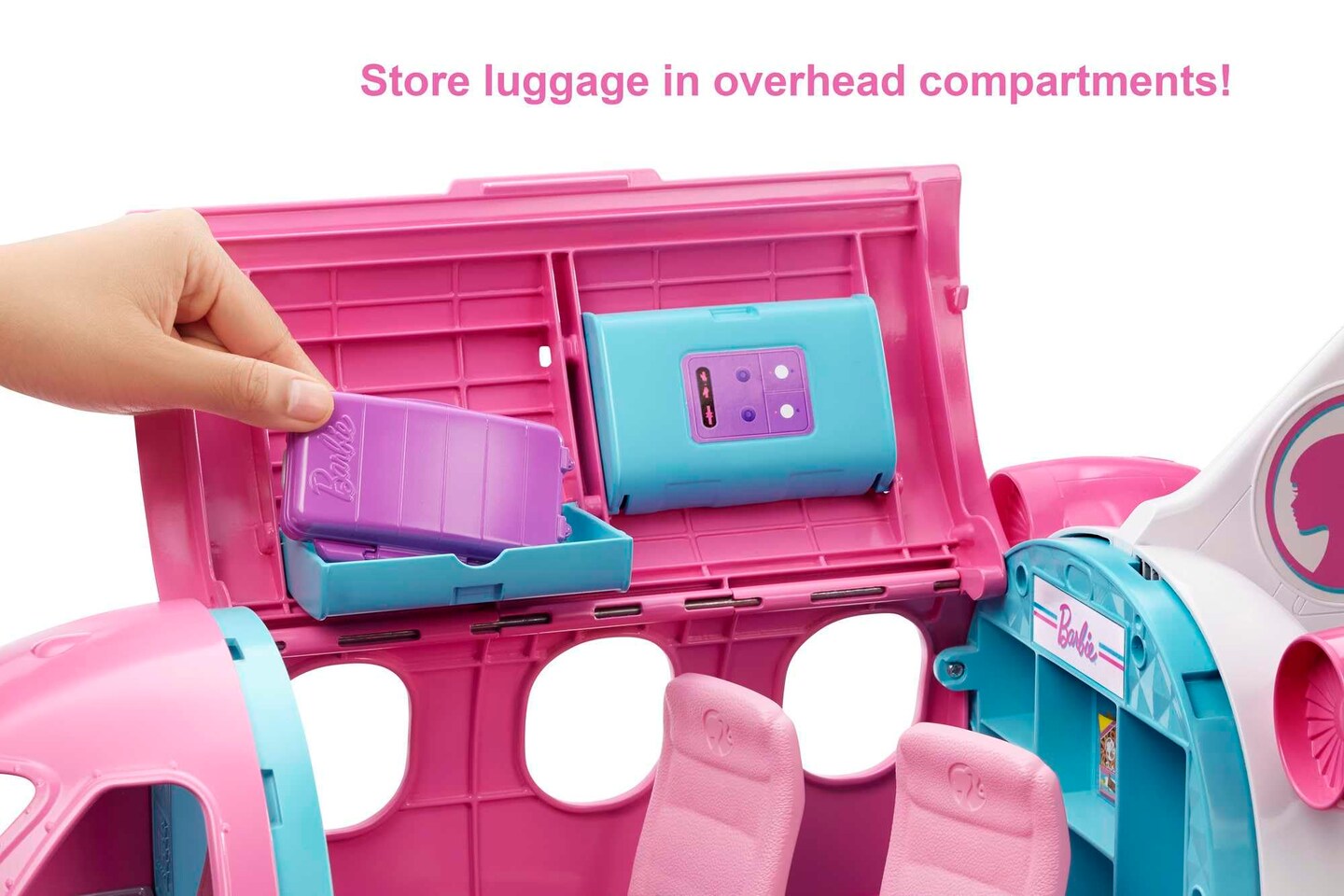Barbie Toy Airplane Playset, Dreamplane with 15+ Doll-Sized Accessories Including Puppy, Snack Cart, Reclining Seats &#x26; More (Exclusive)