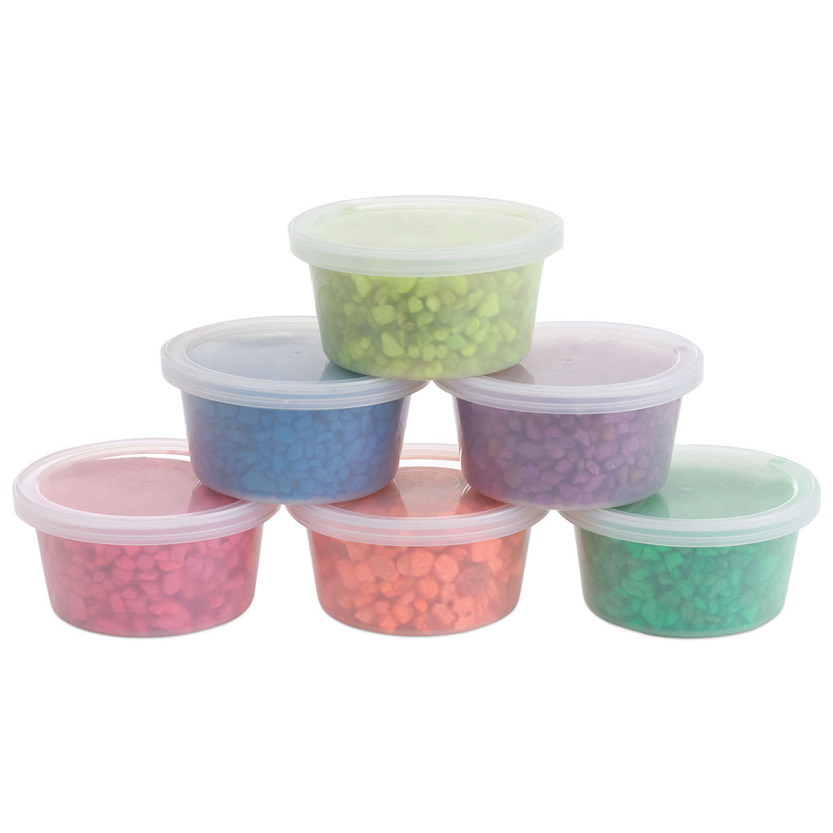 Hygloss Bucket O' Gravel - Assorted Neon Colors, Pkg of 6, 6 oz each