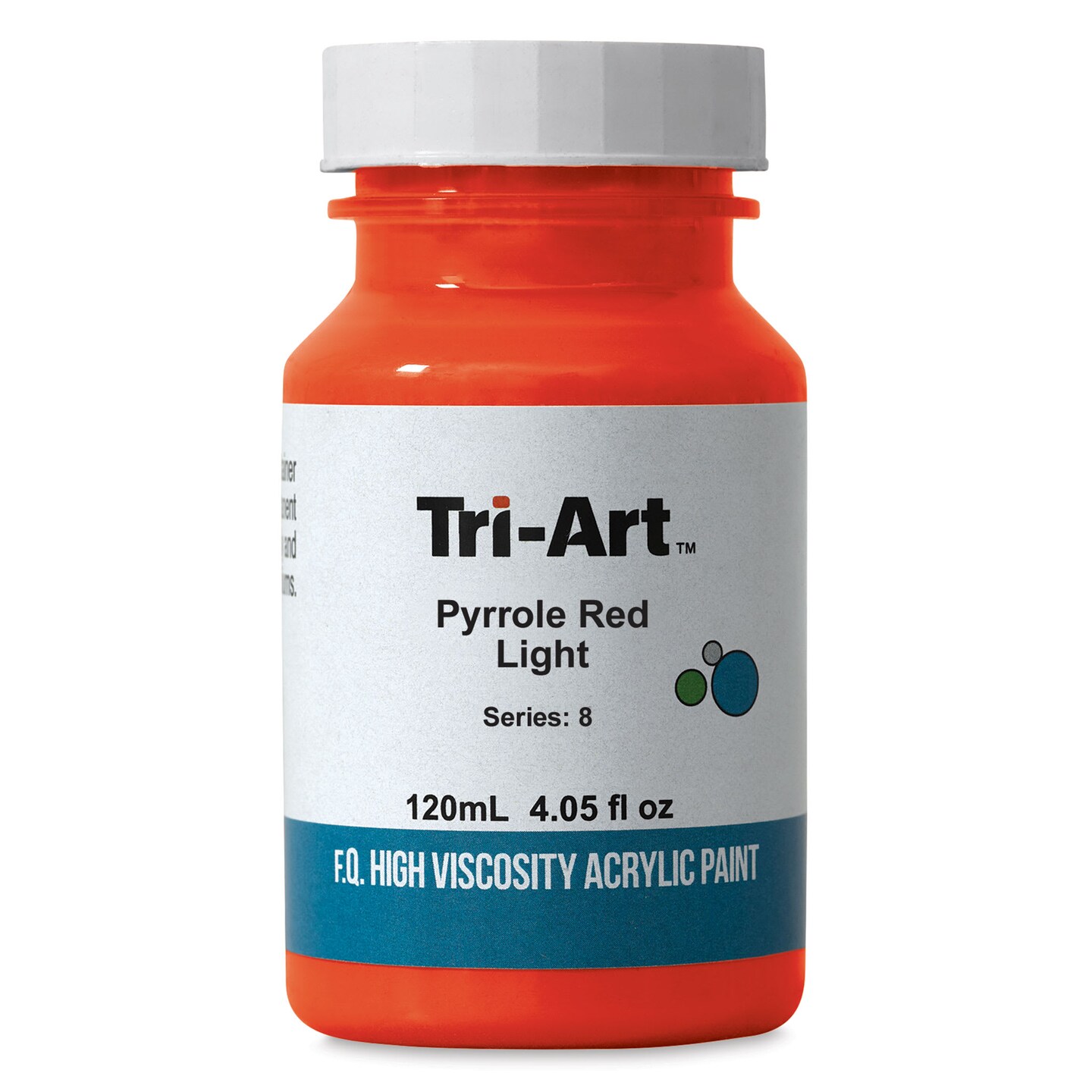 Tri-Art High Viscosity Artist Acrylic - Pyrrole Red Light, 120 ml jar