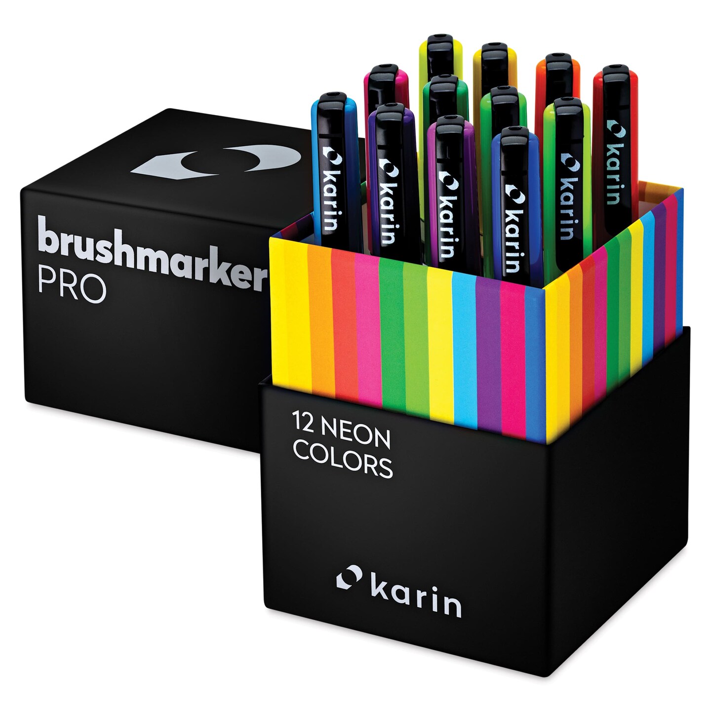 Karin Brushmarkers Pro Markers - Set of 12, Neon, Color: Multicolor ...
