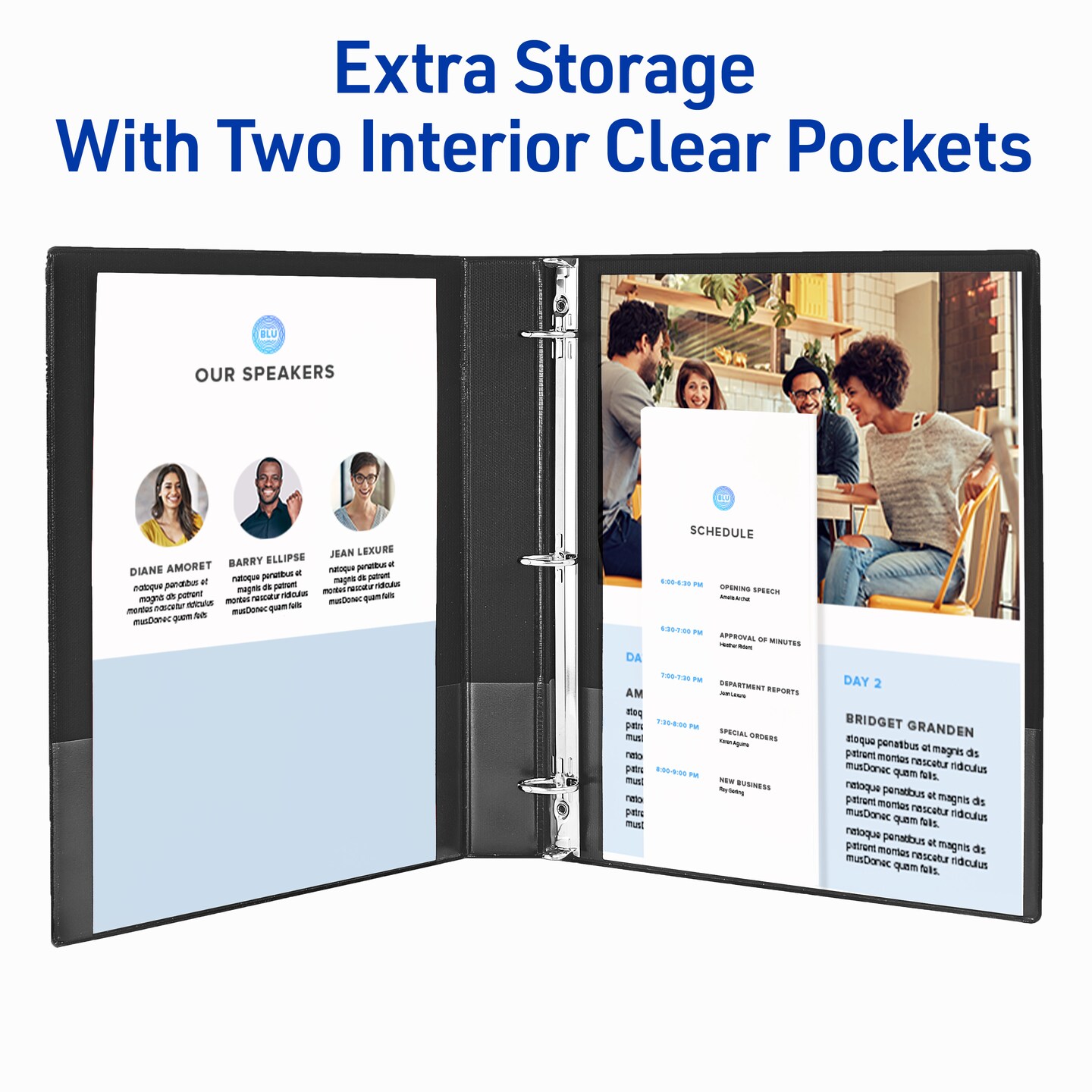 Avery Standard View 3 Ring Binder, 0.5" Round Rings, 100-Sheet Capacity, 0.7 Inch Wide Spine, 1 White Binder, Ideal for Lightweight Organization and Occasional Referencing (07792)