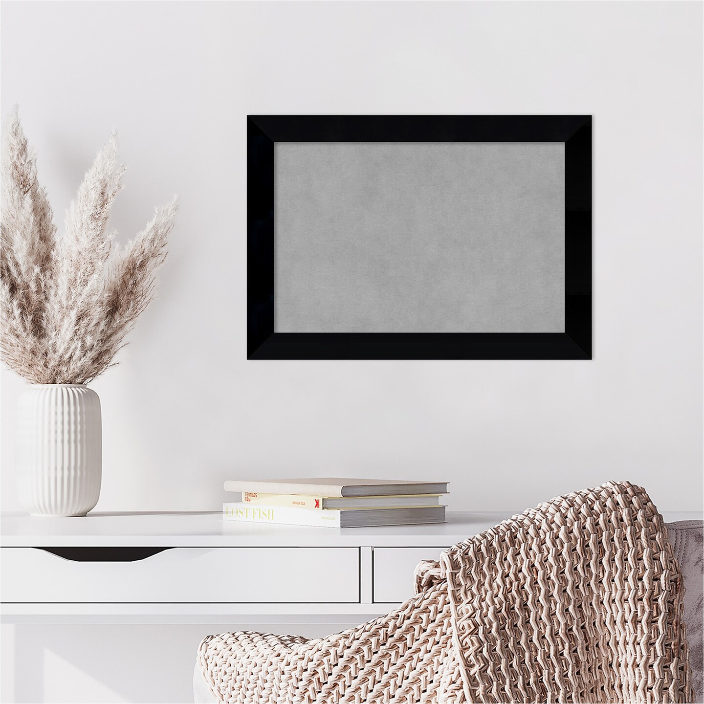 Black Museum Wood Framed Magnetic Board