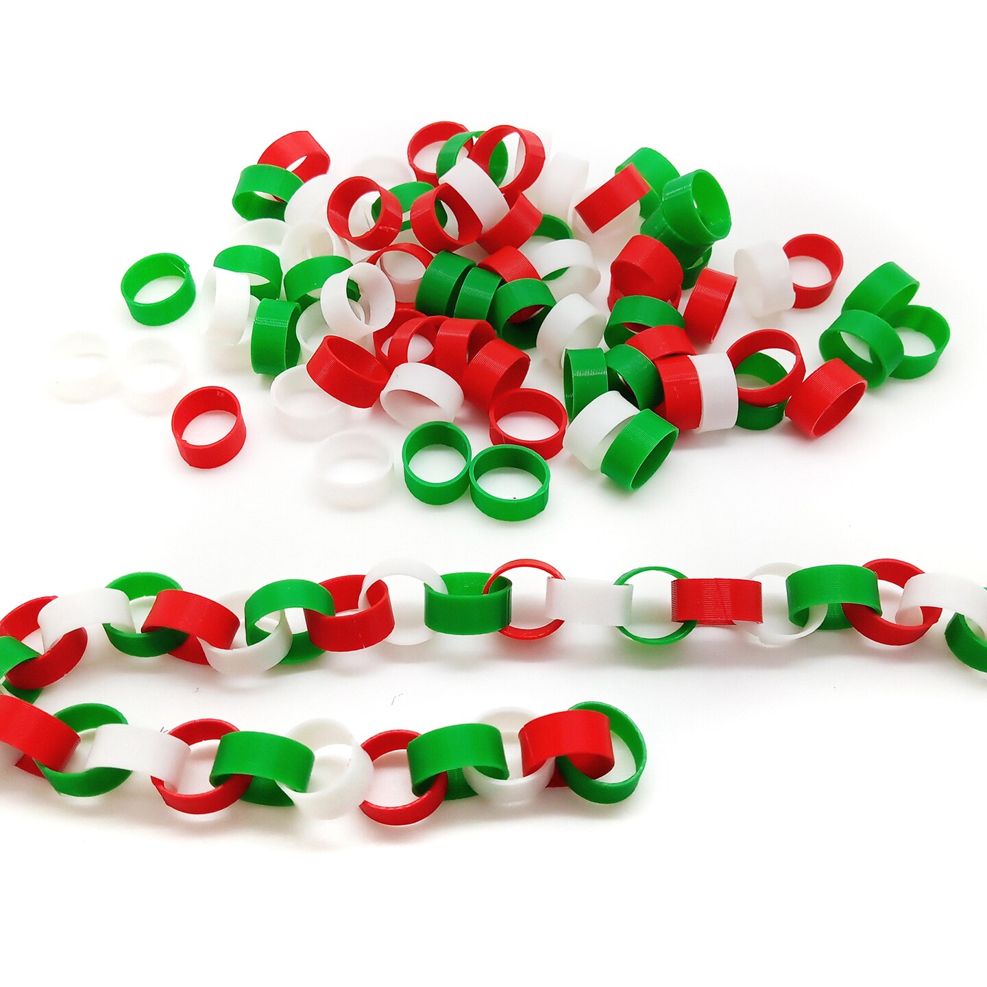 Tiny Christmas Garland Kit, 3 ft, Miniature Dollhouse Holiday Chain Links, Adorabilities