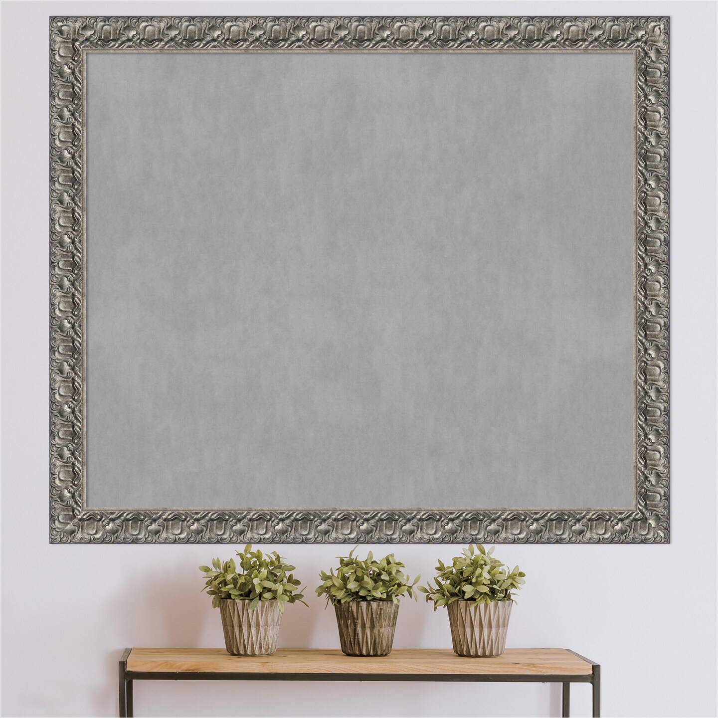 Silver Luxor Wood Framed Magnetic Board