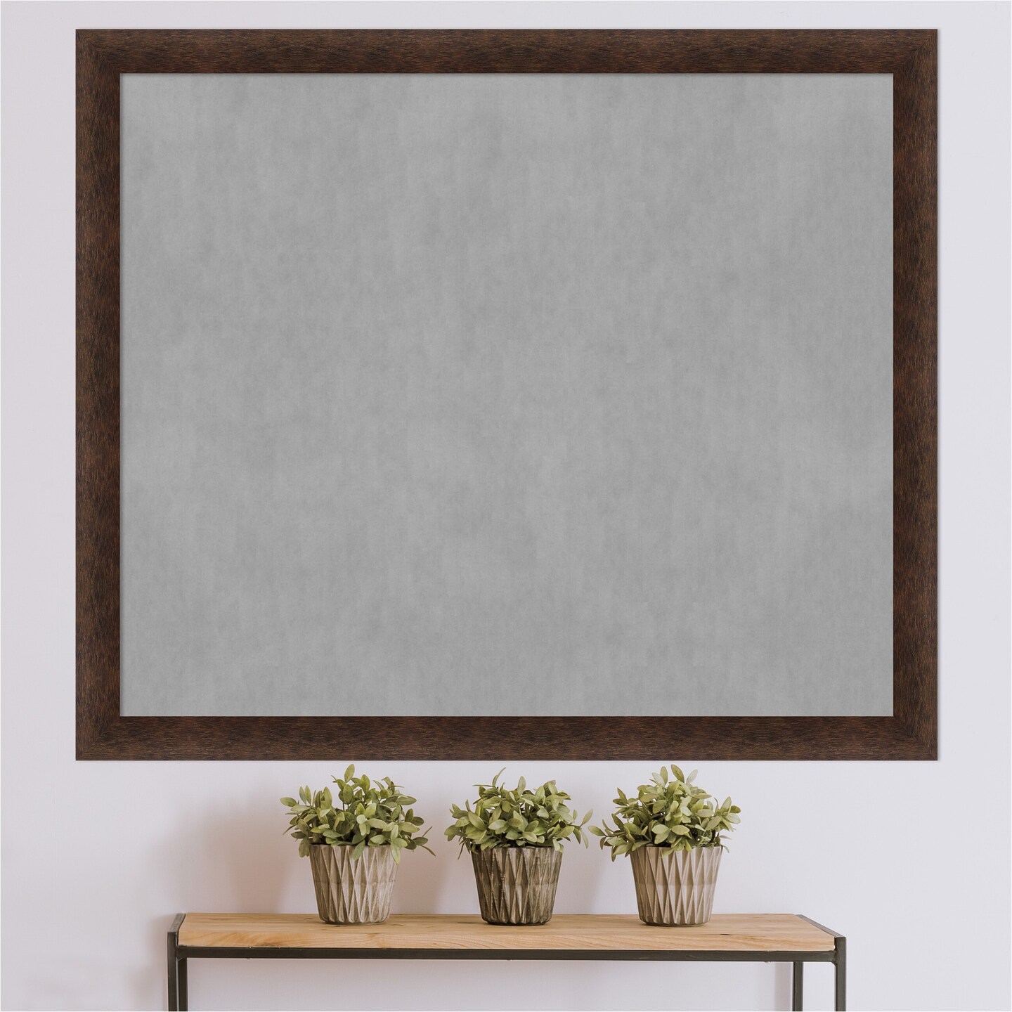 Warm Walnut Wood Framed Magnetic Board