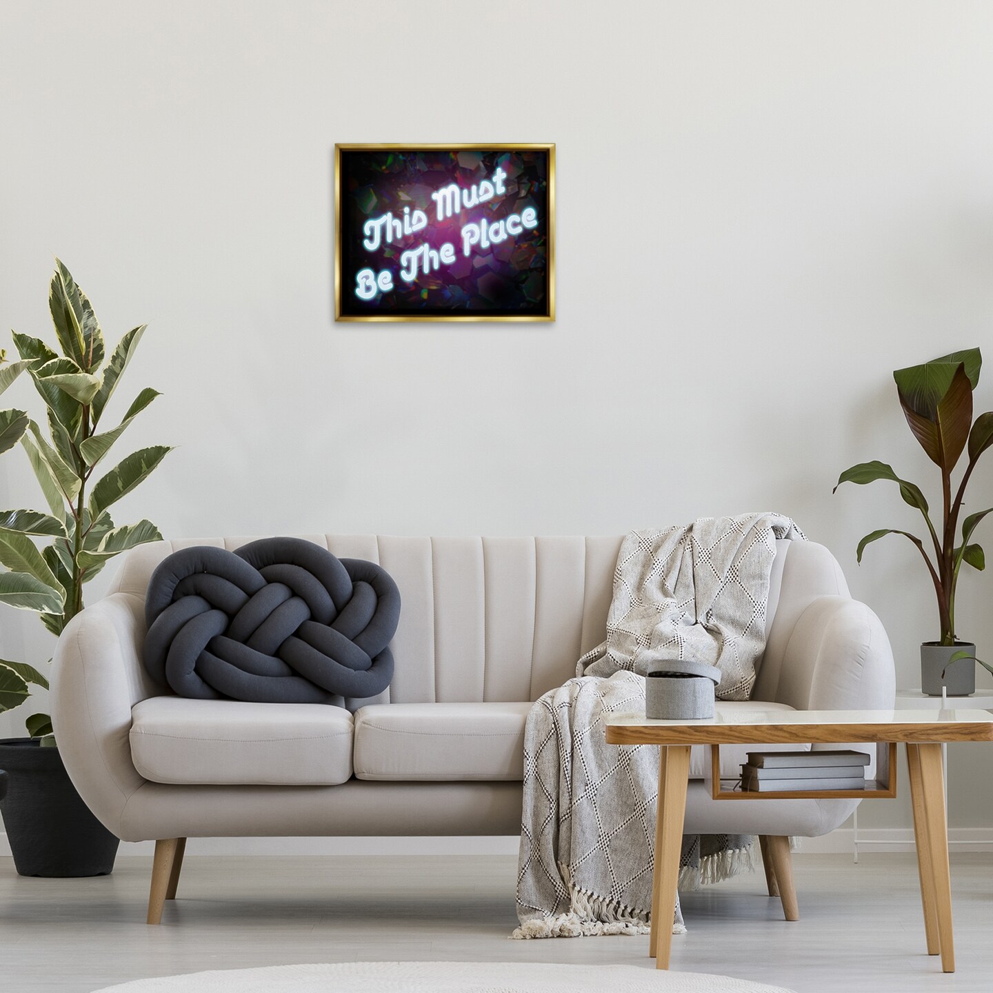 Stupell Industries This Must Be The Place Framed Floater Canvas Wall Art Design by Graffi*tee Studios