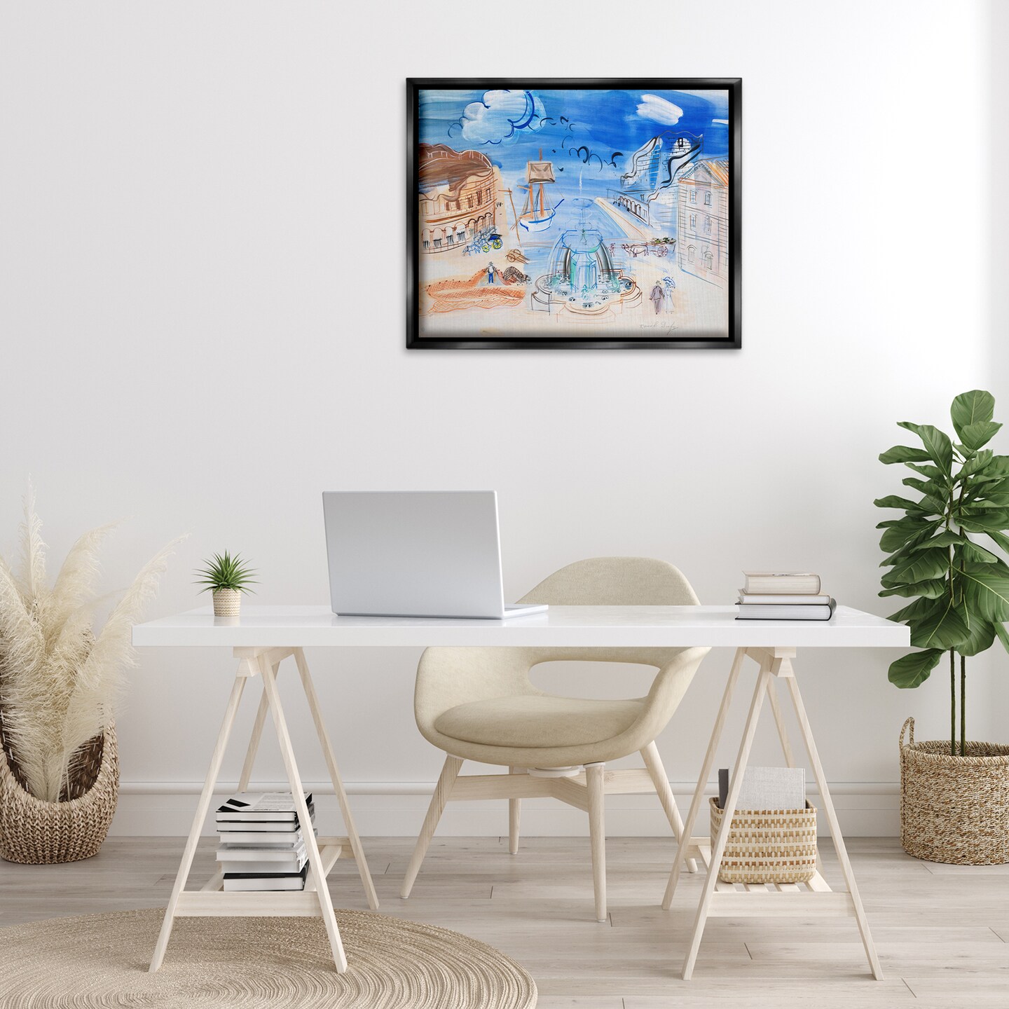 Stupell Industries Classical Raoul Dufy Composition Framed Floater Canvas Wall Art Design by one1000paintings