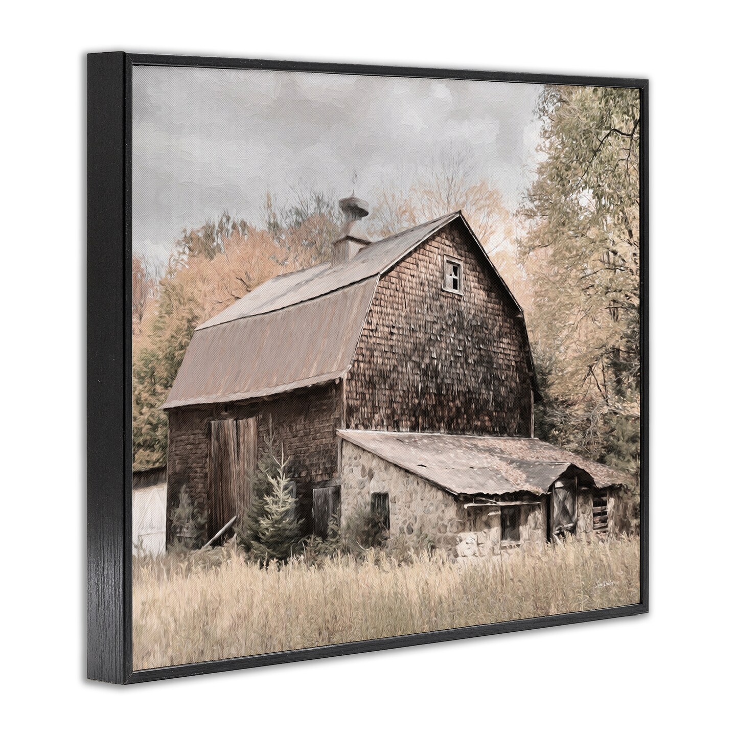 Stupell Industries Beige Rustic Barn Framed Giclee Wall Art Design by Lori Deiter