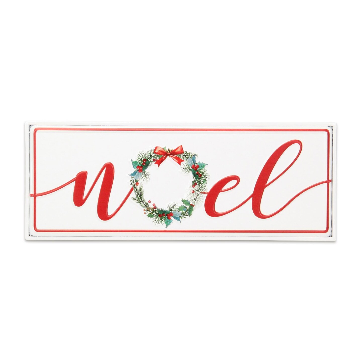 Contemporary Home Living Handcrafted Rectangular "Noel" Christmas Wall Sign - 18.5"