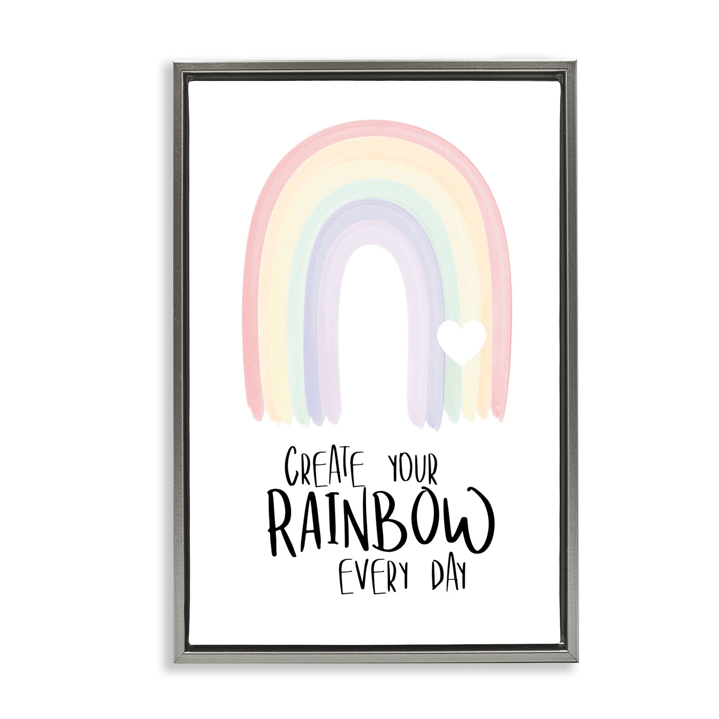 Stupell Industries Create Your Rainbow Framed Floater Canvas Wall Art Design by Martina Pavlova