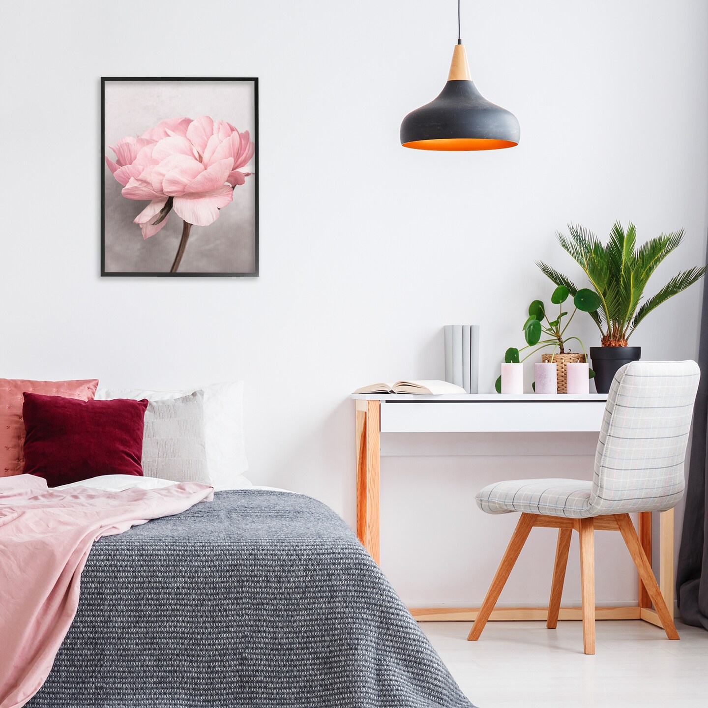 Stupell Industries Blooming Vintage Peony Framed Giclee Wall Art Design by Sisi and Seb