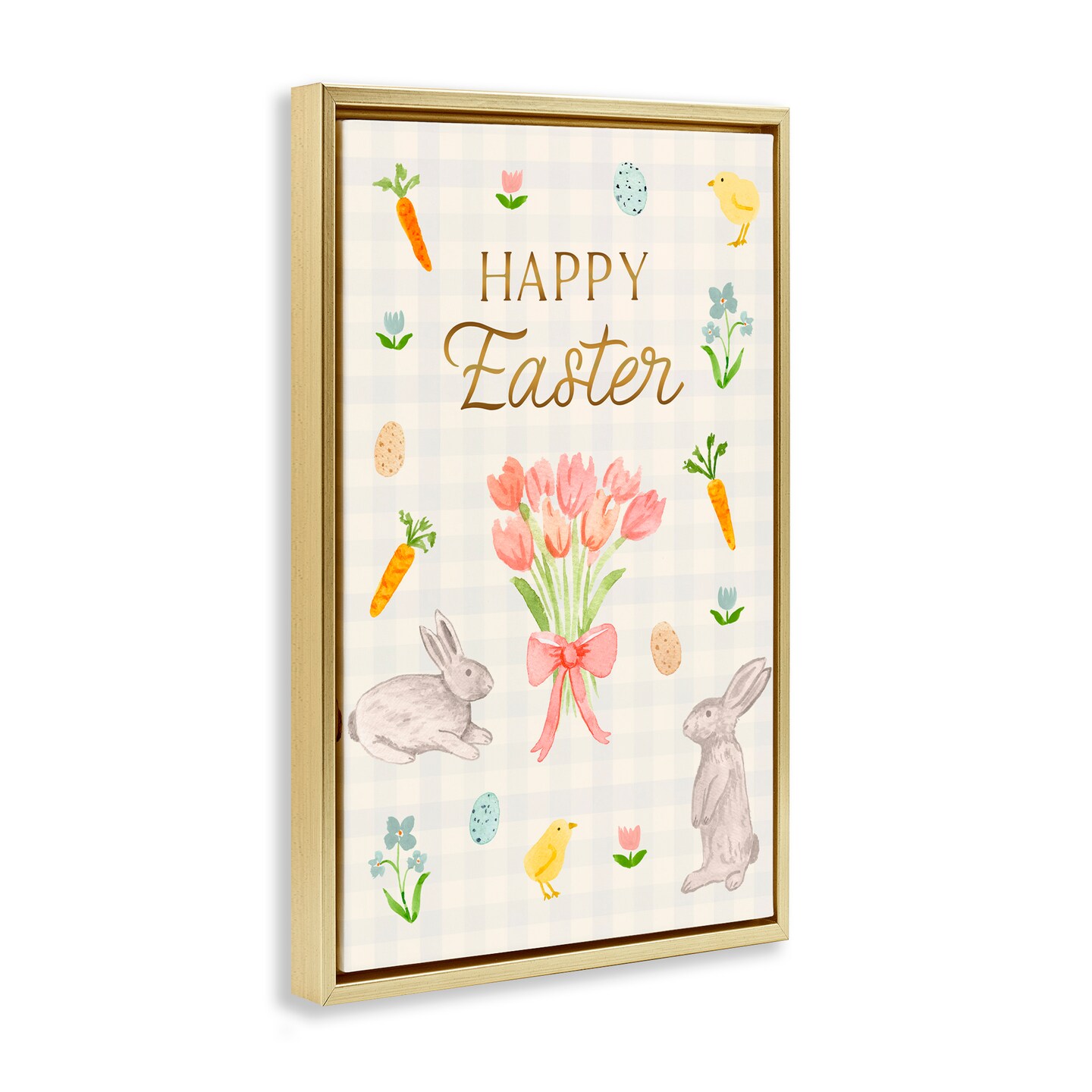 Stupell Industries Happy Easter Soft Spring Compilation Floating Frame, design by Juliet Meeks
