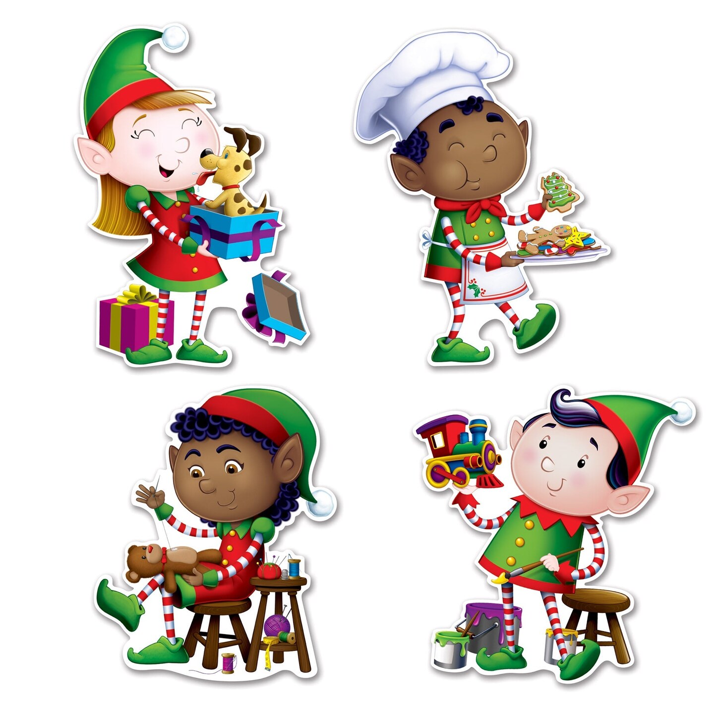 48 Pack Beistle Elves Cutout Decorations